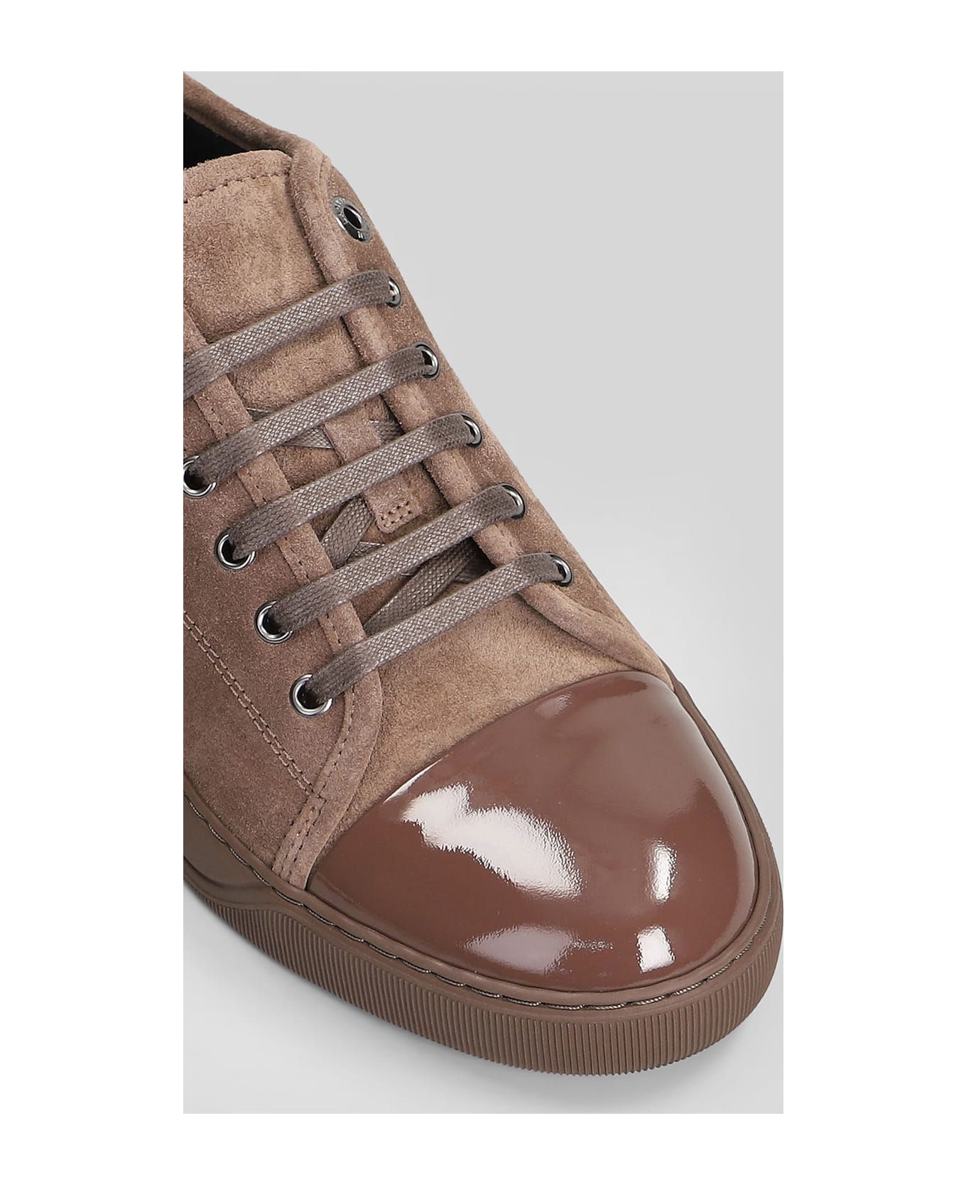 Lanvin Dbb1 Sneakers In Brown Suede - brown