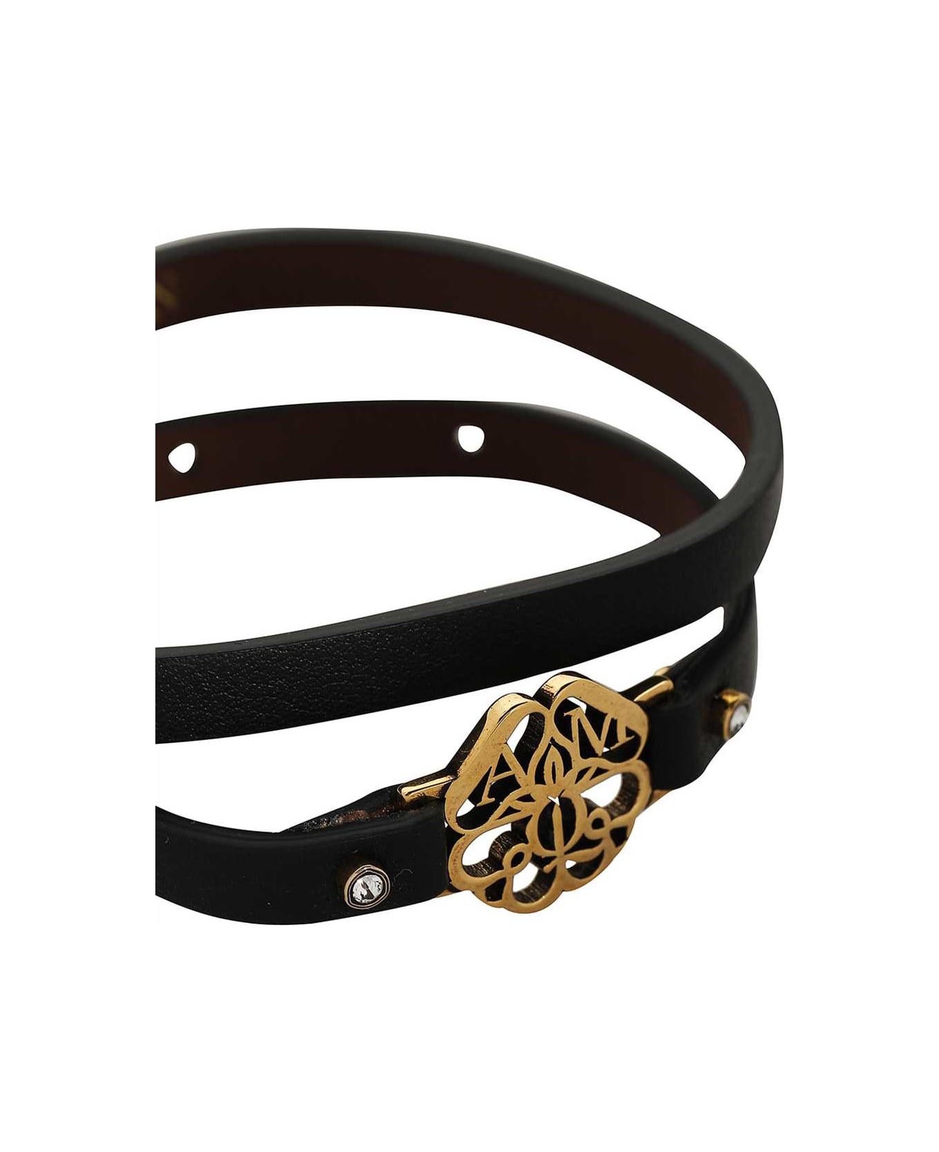 Alexander McQueen Leather Bracelet - black ブレスレット