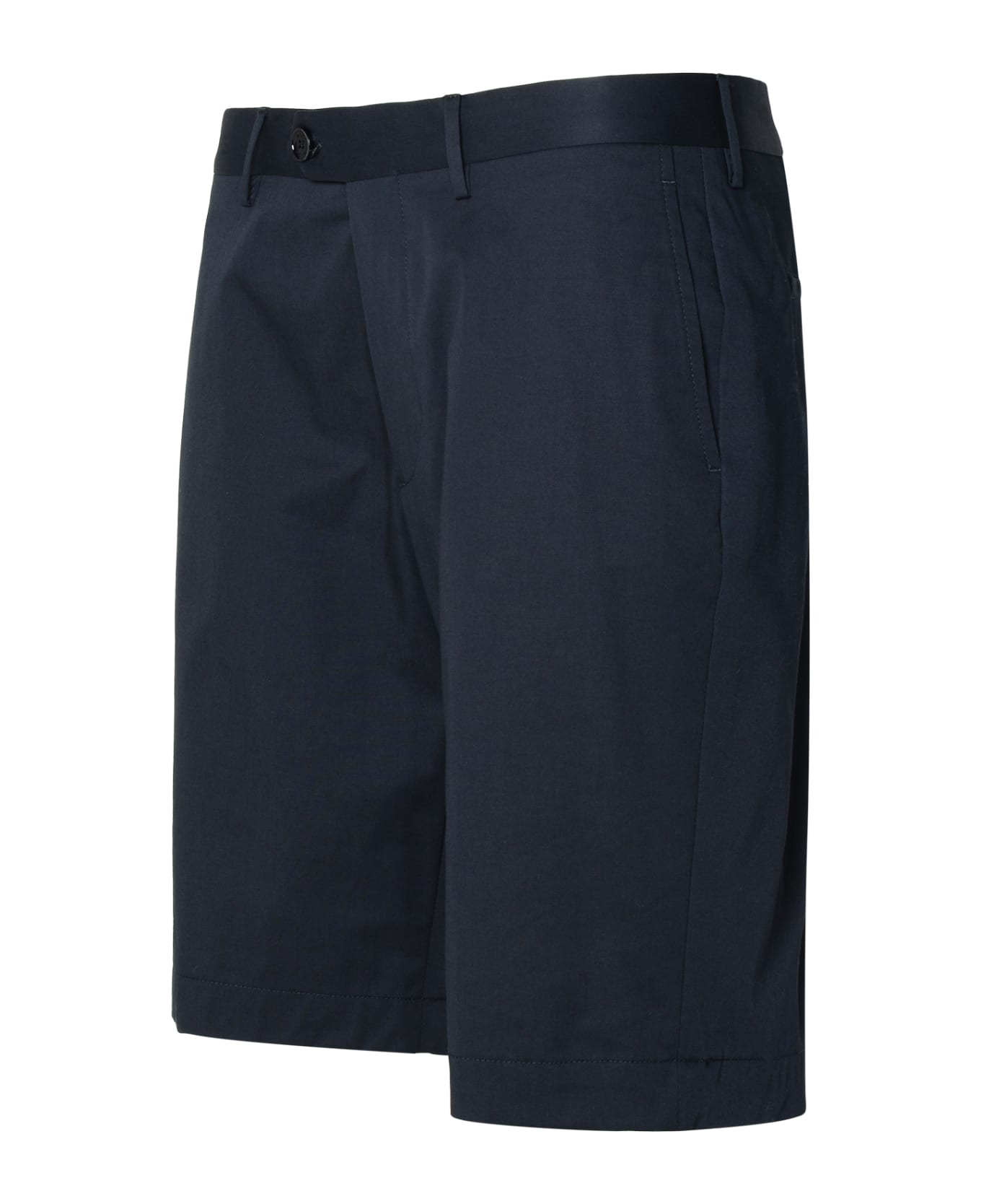 Etro Navy Cotton Bermuda Shorts - Blue