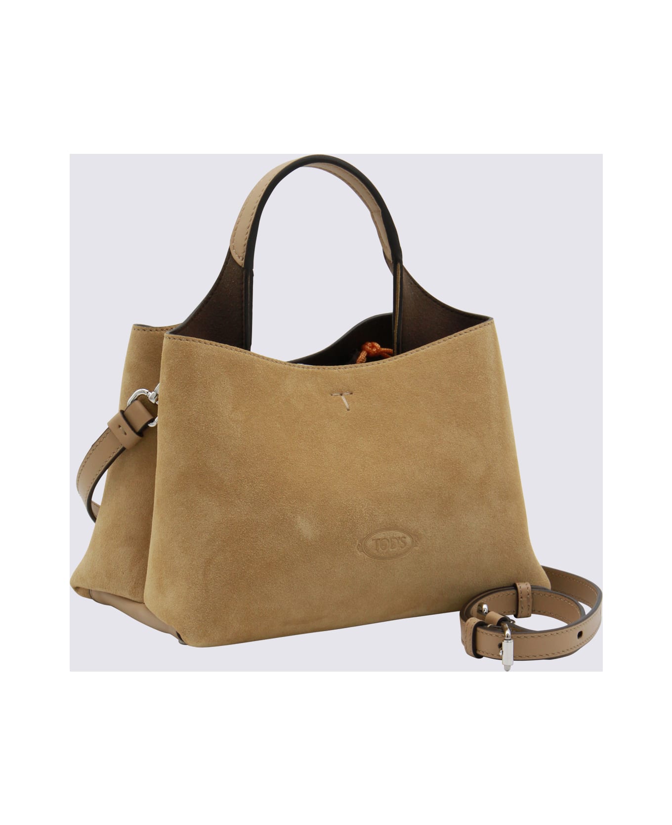 Tod's Beige Suede Top Handle Bag - Beige