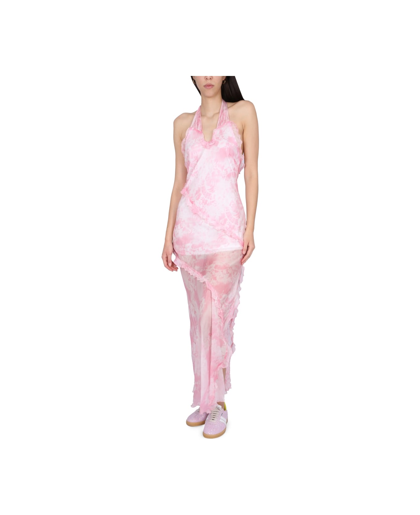 MSGM Silk Chiffon Dress - PINK