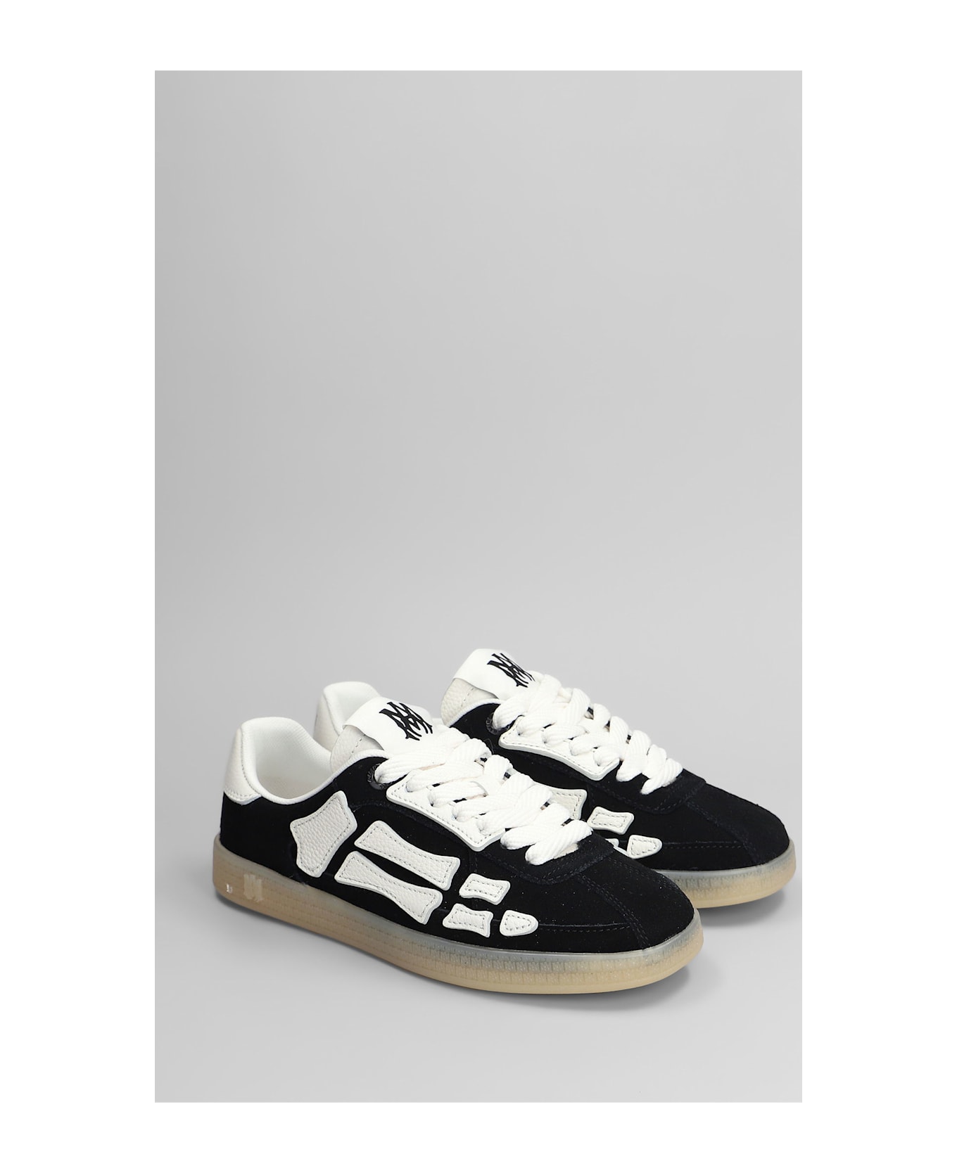 AMIRI Pacific Bones Sneakers In Black Suede - black