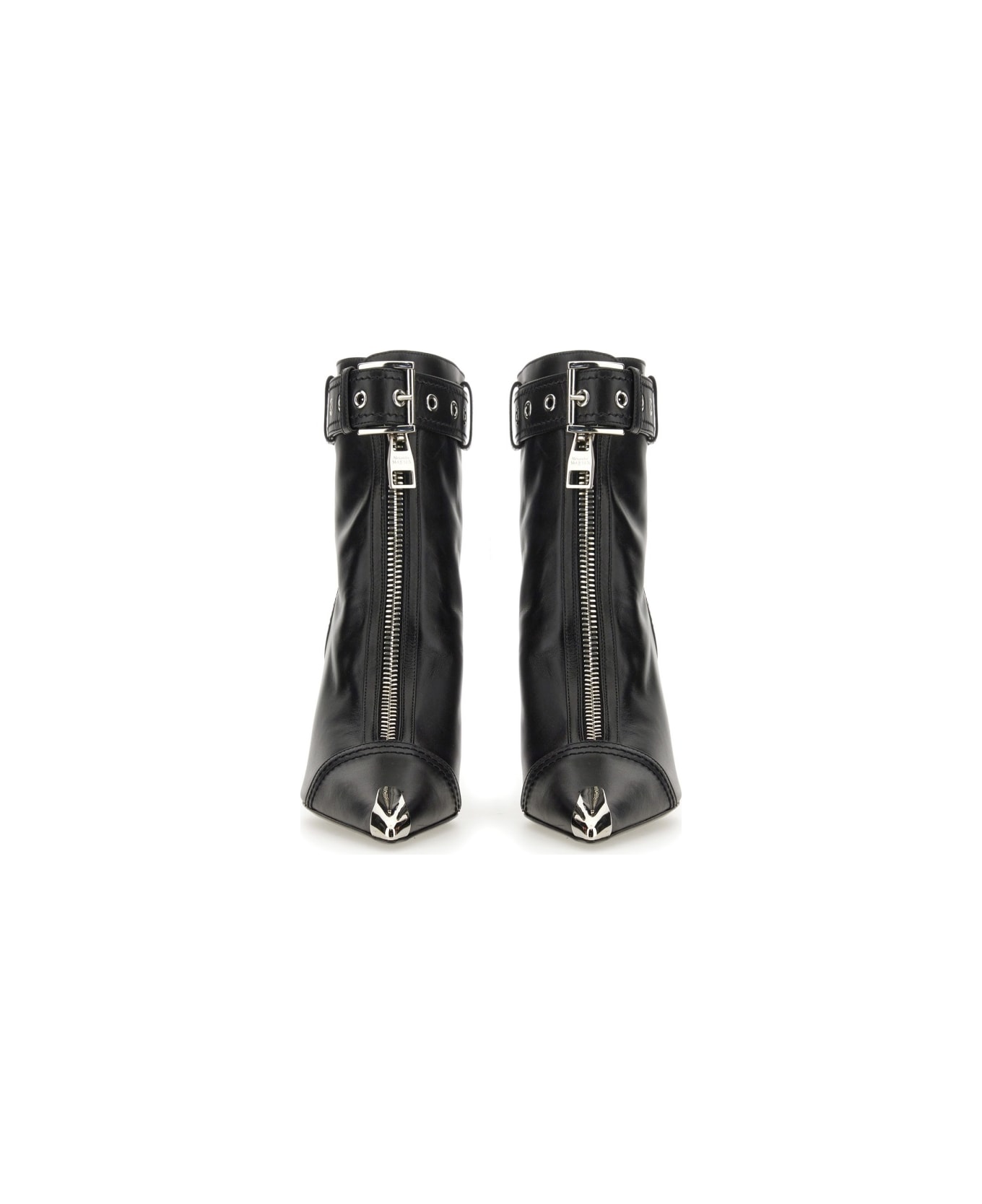 Alexander McQueen Slash Biker Boot - BLACK