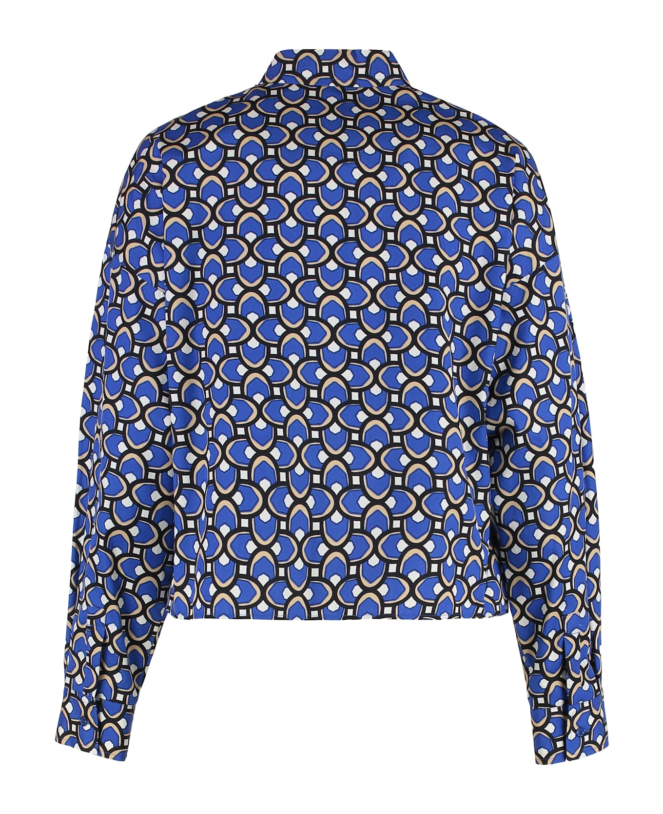 Weekend Max Mara Printed Cotton Shirt - blue