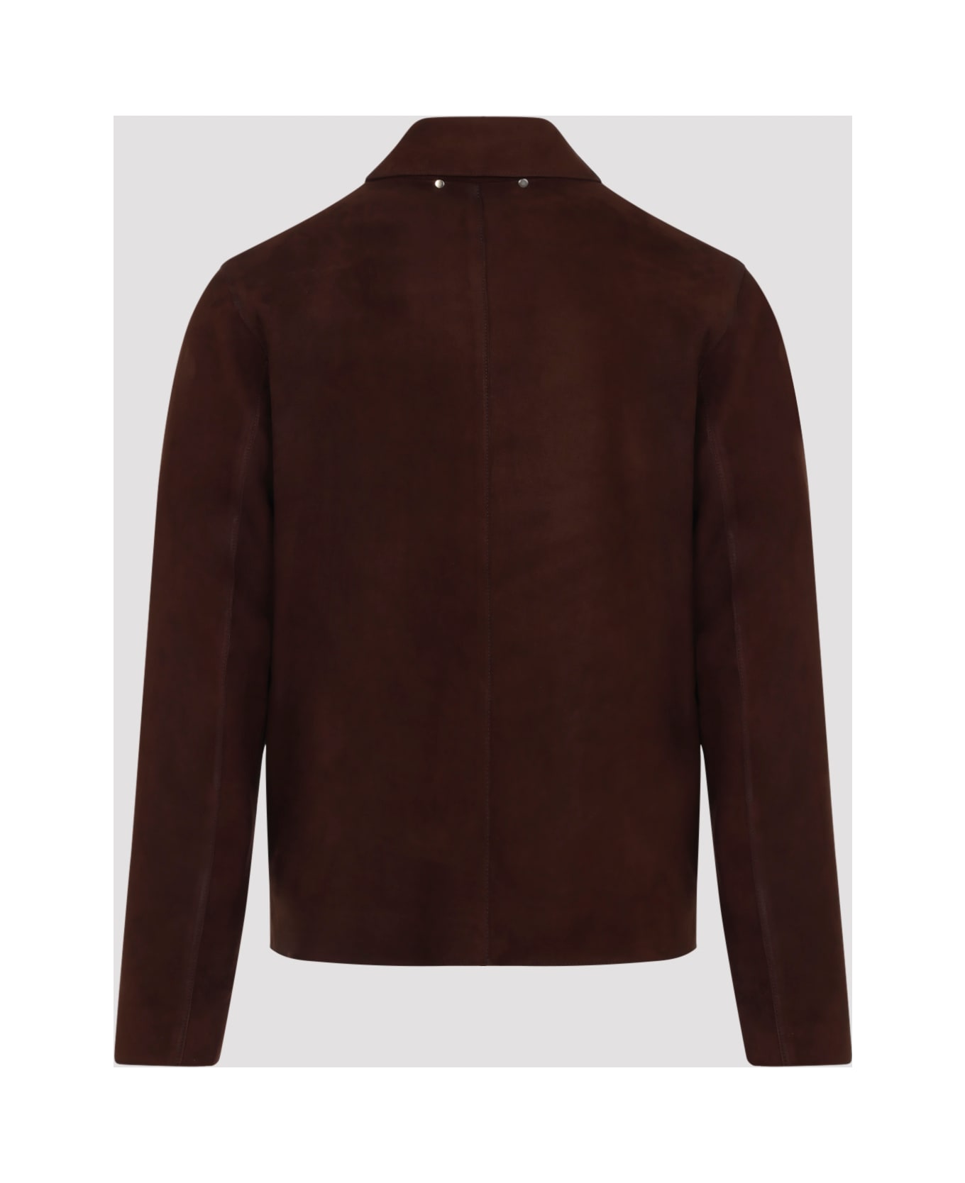 Paul Smith Regular Fit Leather Jacket - Brown