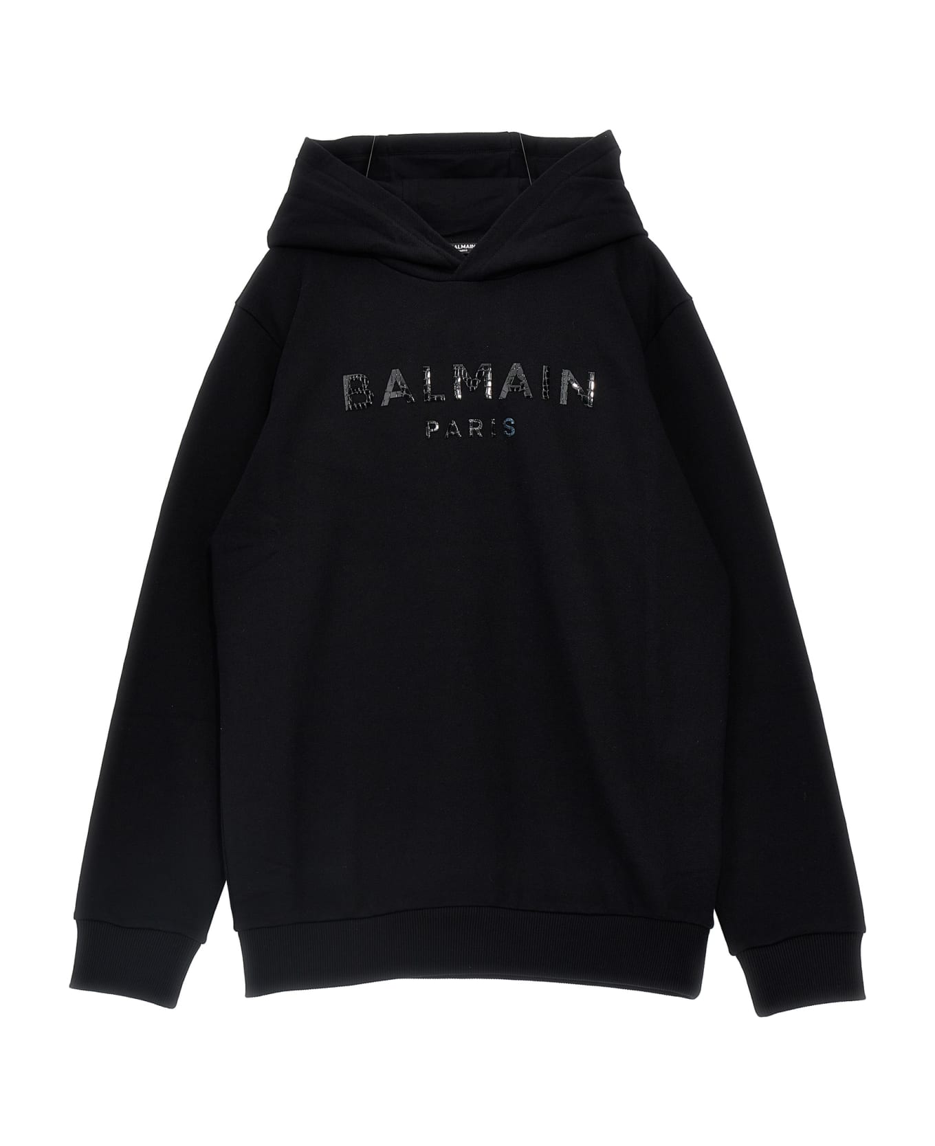 Balmain Logo Print Hoodie