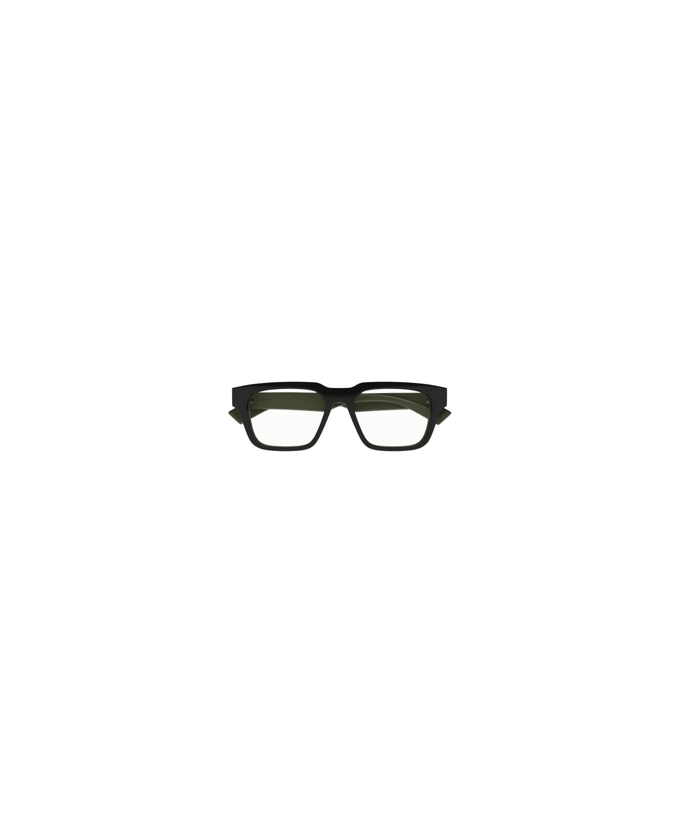 Gucci Eyewear Square Frame Glasses - 005 black green transpare