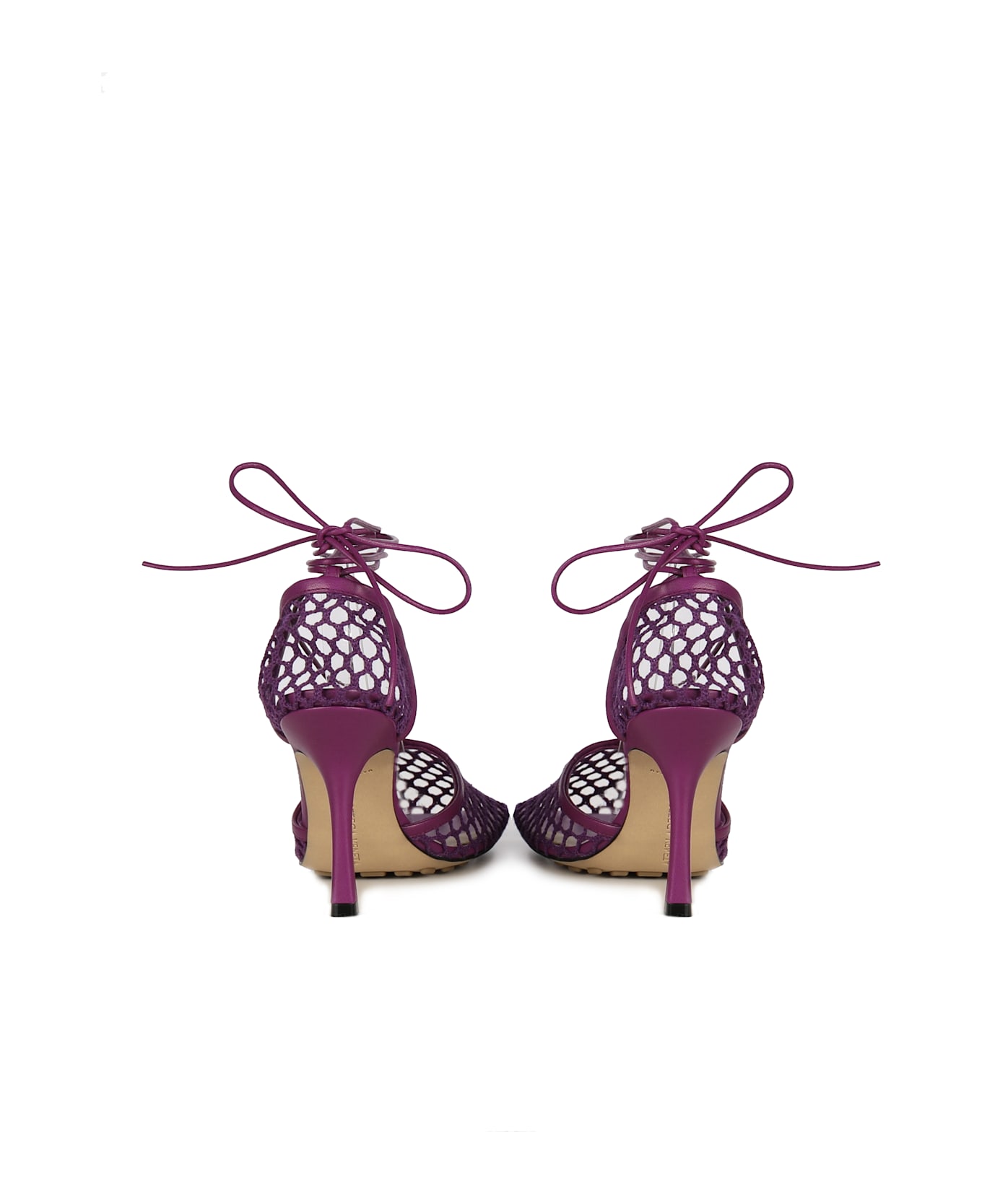 Bottega Veneta Mesh And Leather Décolleté - VENOM