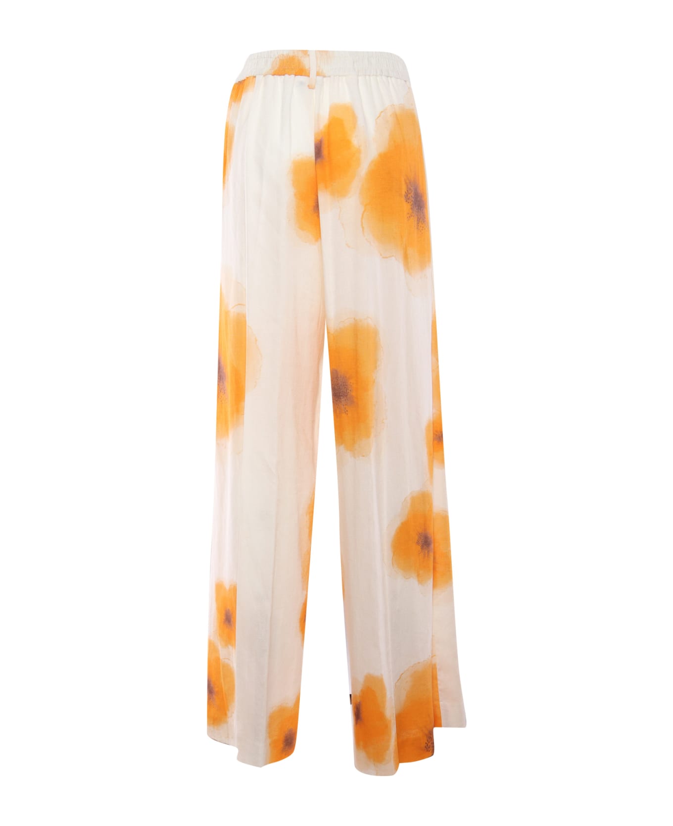 Ballantyne Linen And Viscose Blend Trousers - YELLOW