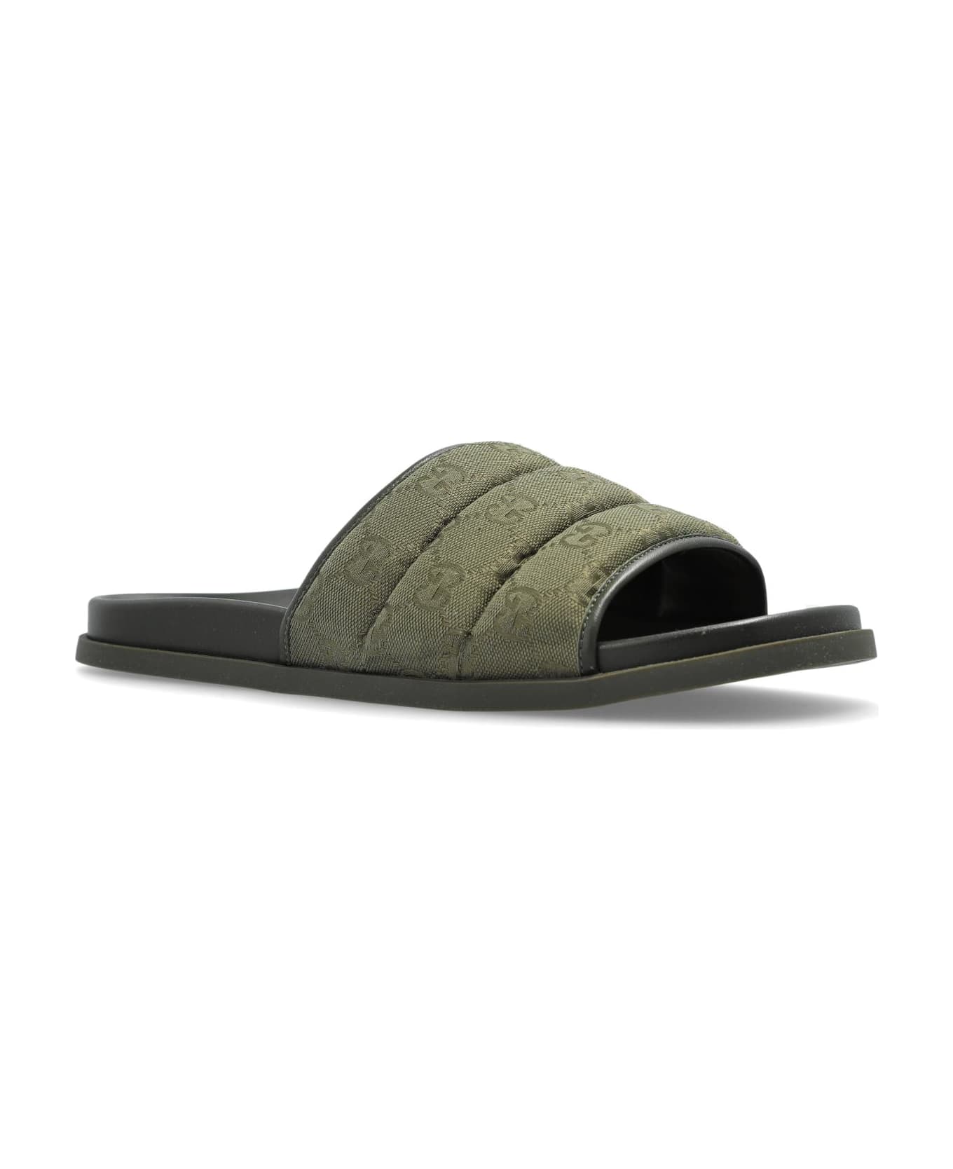 Gucci Monogram Slides - Green