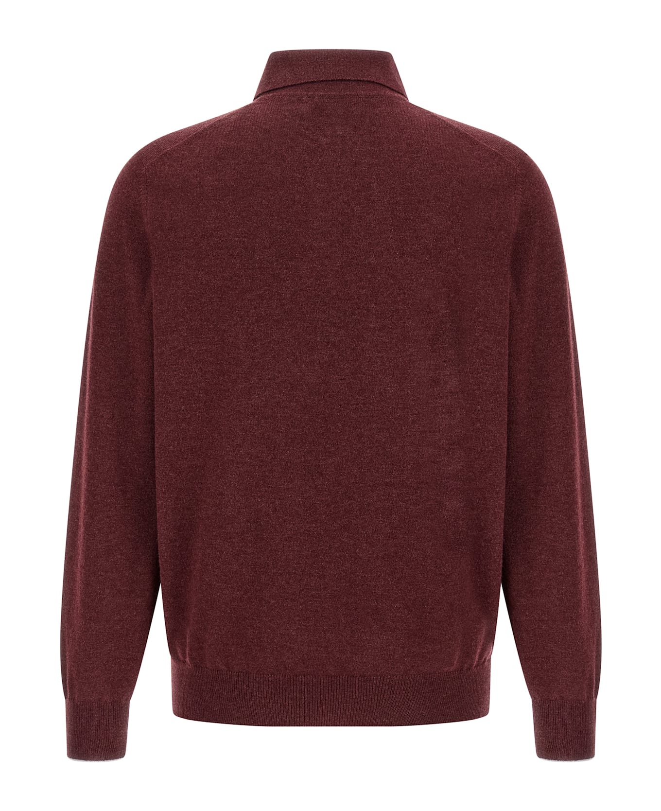 Brunello Cucinelli Cashmere Polo Shirt - Bordeaux