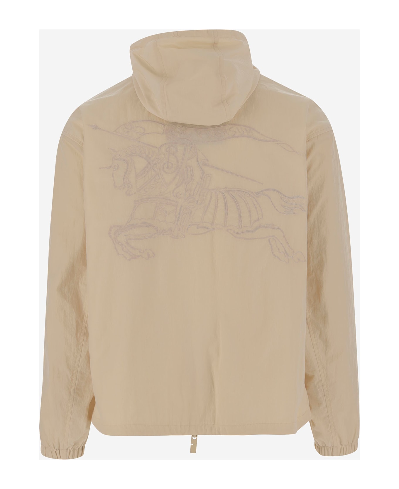 Burberry Nylon Jacket With Ekd - Beige