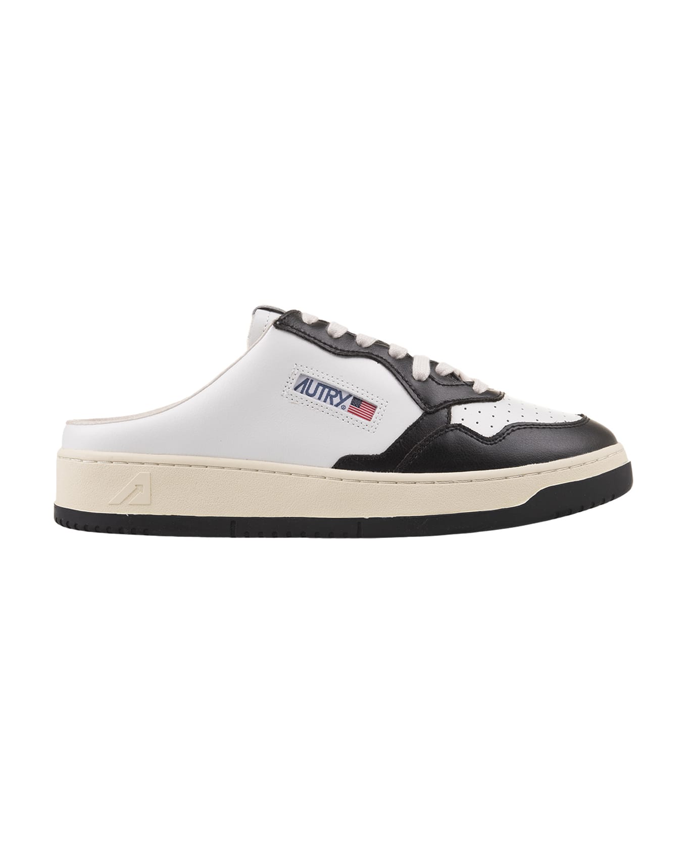 Autry White And Black Medalist Mule Sneakers - White/black