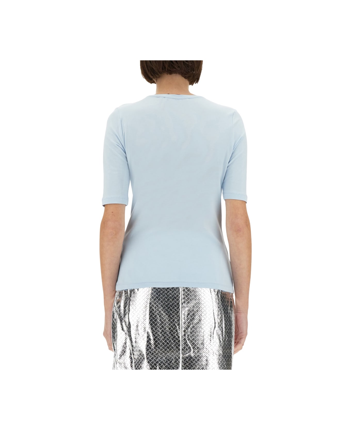 Rotate by Birger Christensen T-shirt With Logo - BABY BLUE