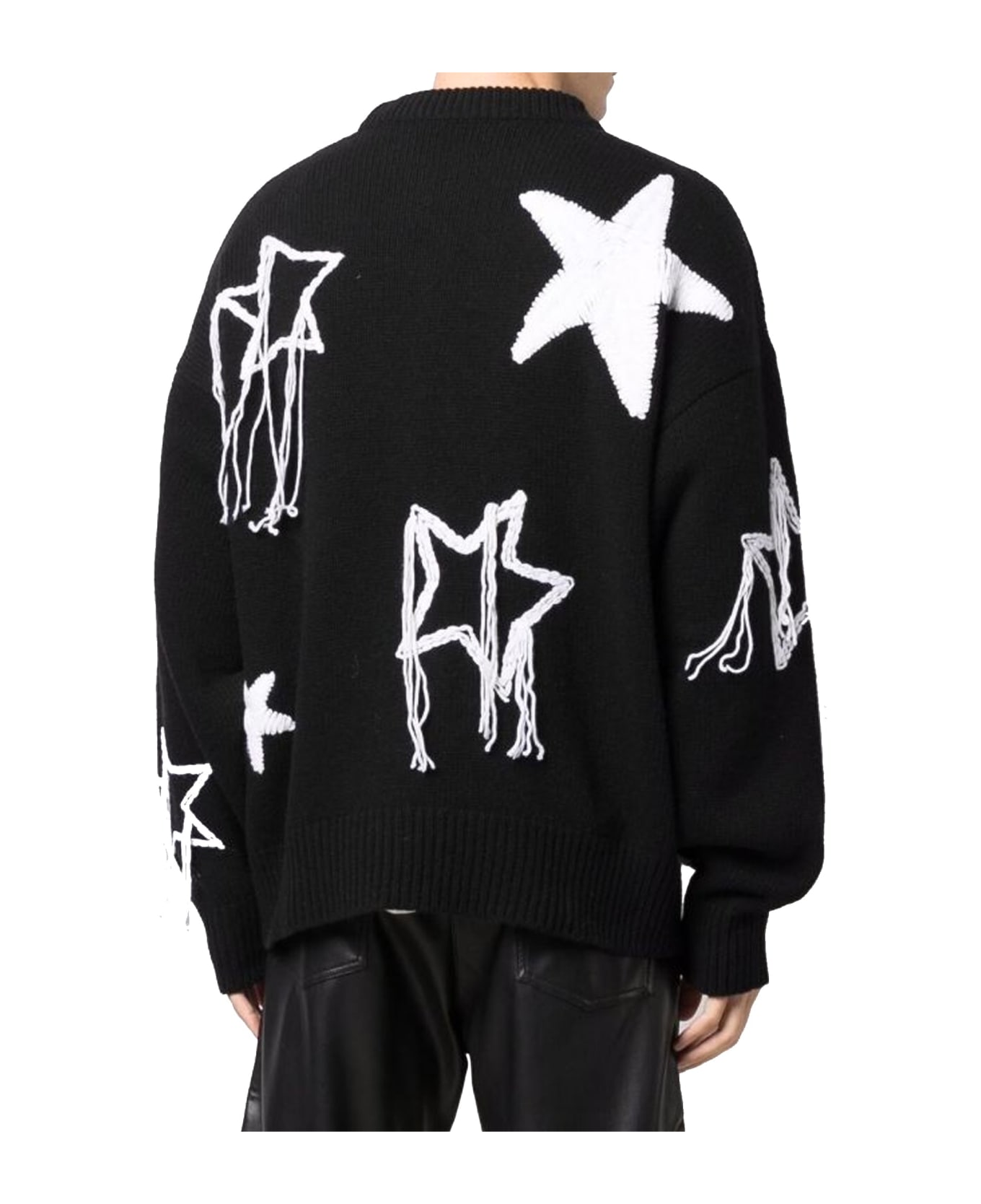 Palm Angels Star-embellished Sweater - Black