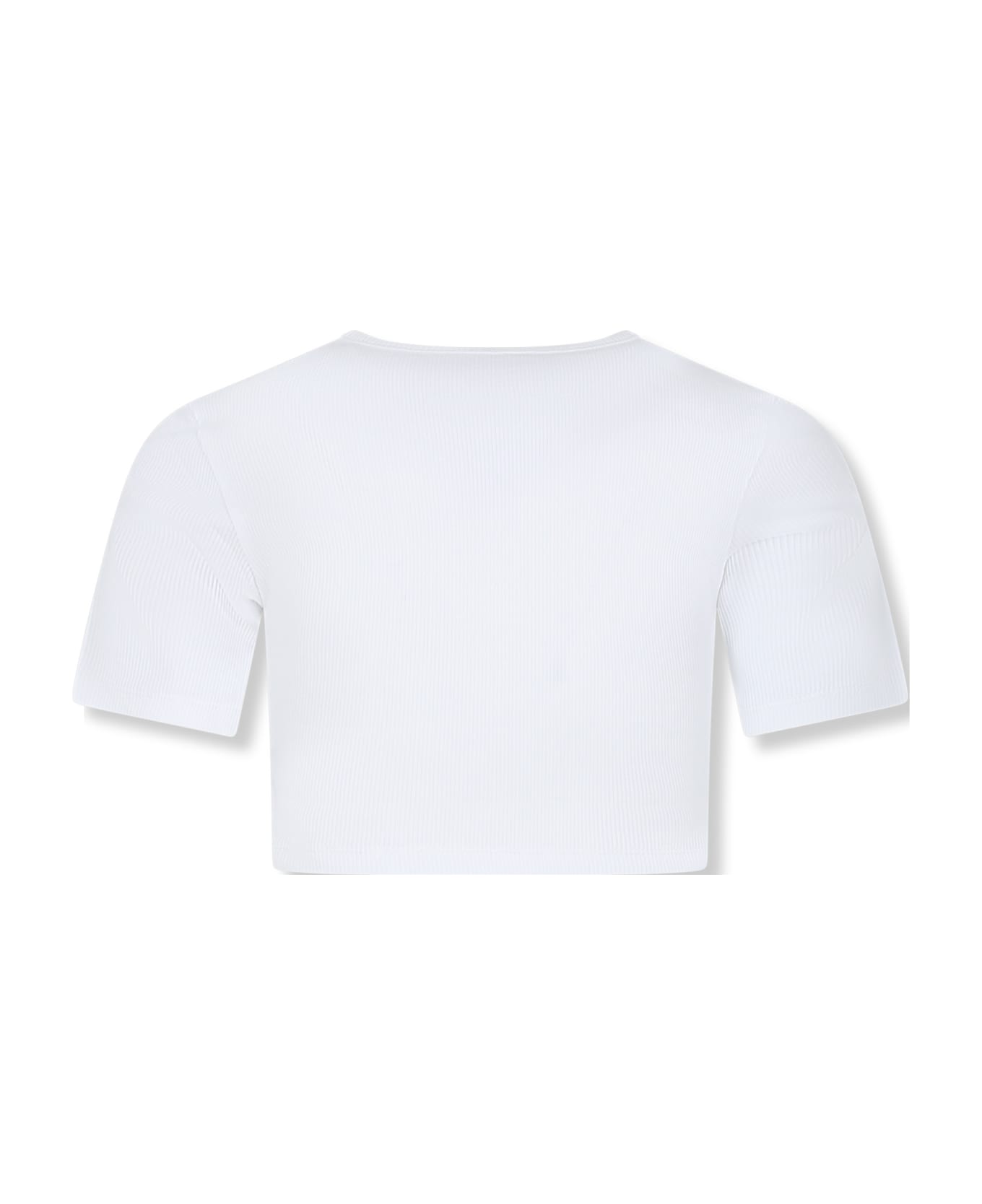 MM6 Maison Margiela White T-shirt For Girl With Logo - White