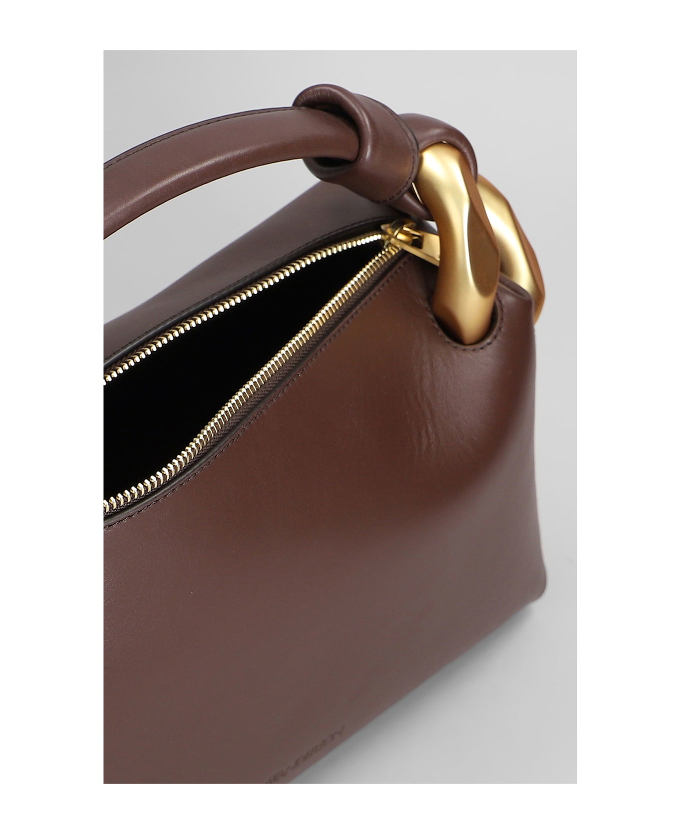 J.W. Anderson Corner Hand Bag In Brown Leather - brown