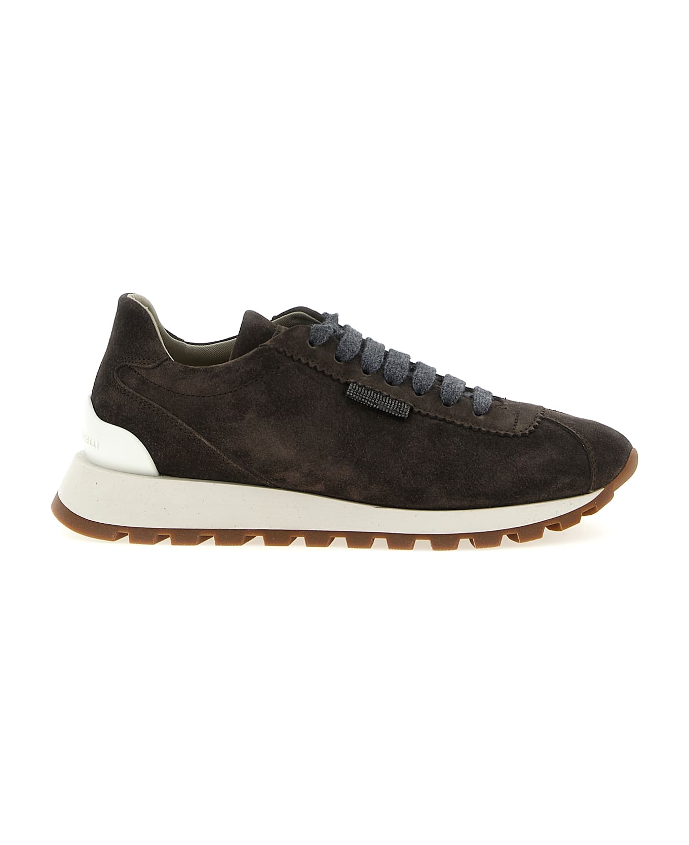 Brunello Cucinelli Shiny Tab Sneakers - Brown