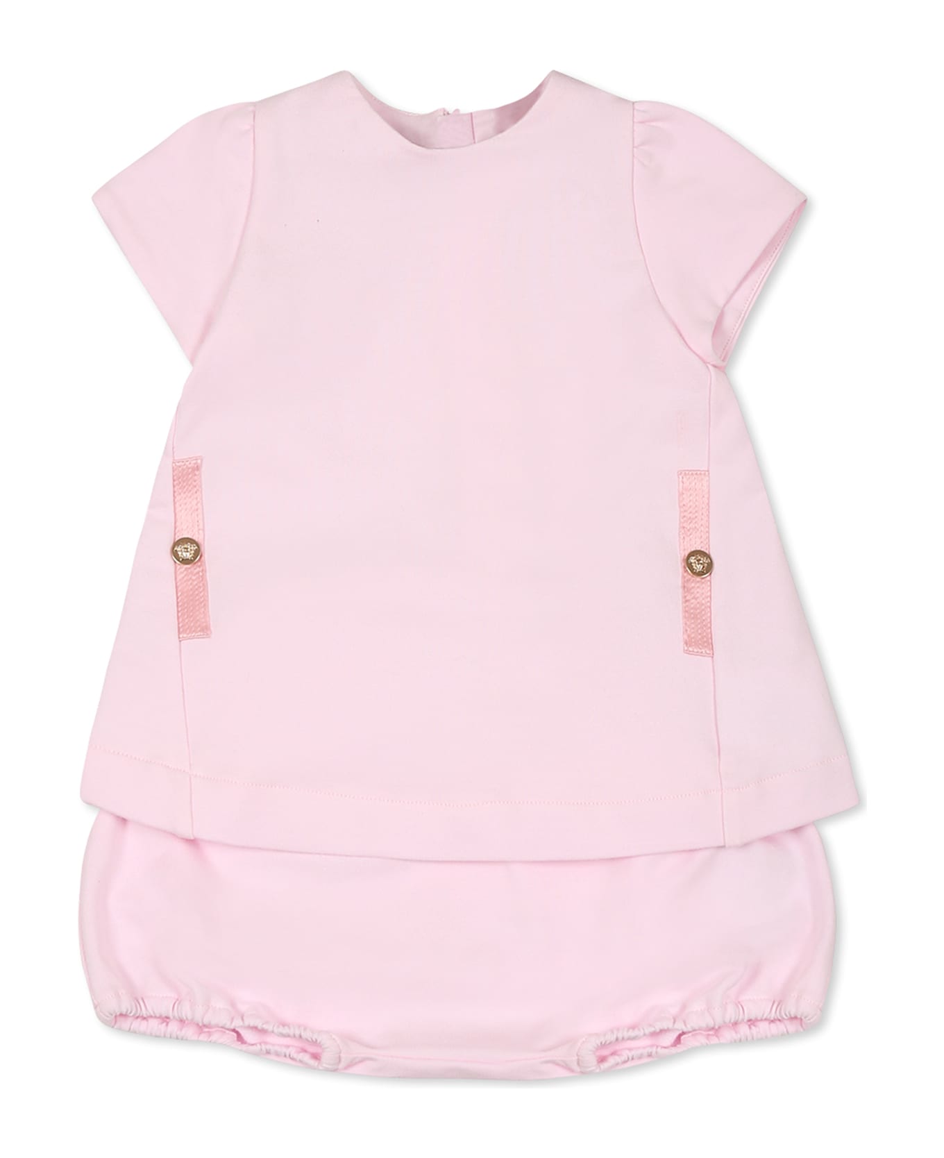 Versace Pink Birth Set For Baby Girl With Medusa - Pink