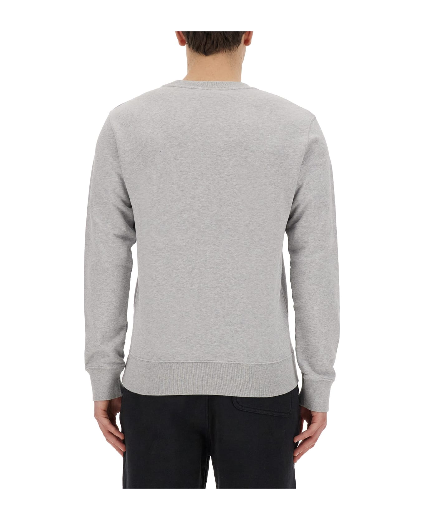 Maison Kitsuné Sweatshirt With Logo - Light grey melange