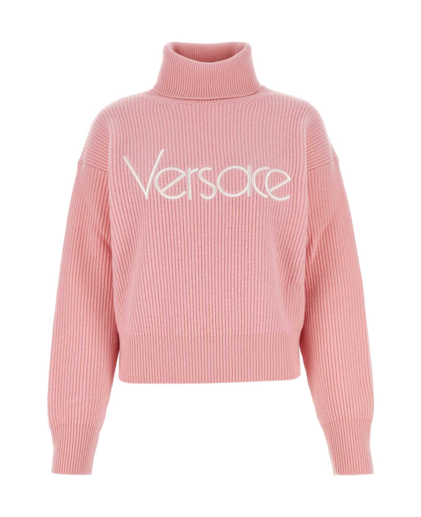 Versace Pink Wool Sweater - PALEPINK