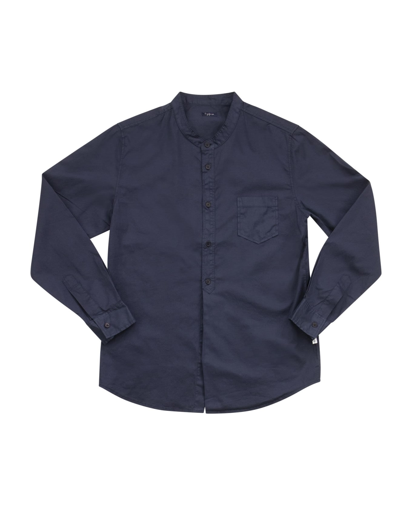Il Gufo Korean Cotton Poplin Shirt - Blue