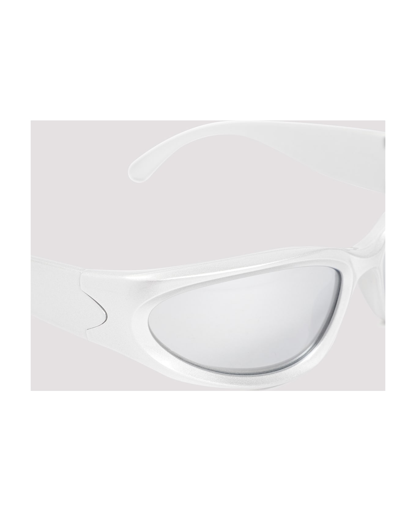 Balenciaga Swift Oval Sunglasses - Silver