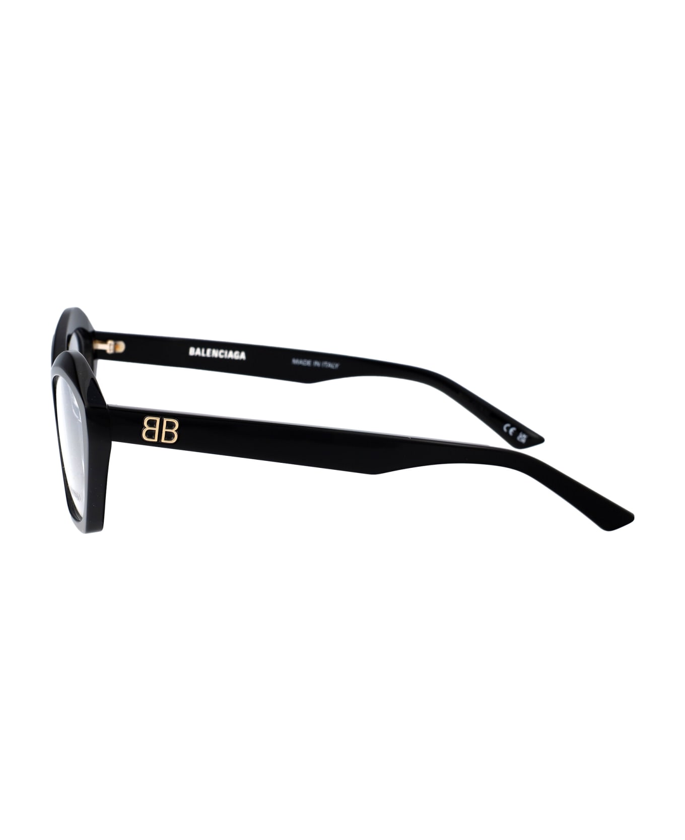 Balenciaga Eyewear Bb0341o Glasses - 001 BLACK BLACK TRANSPARENT