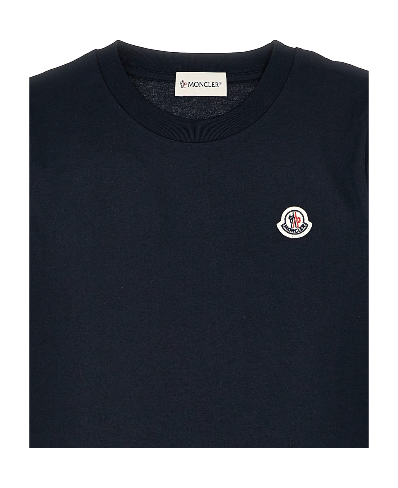 Moncler Logo Patch T-shirt - Blue