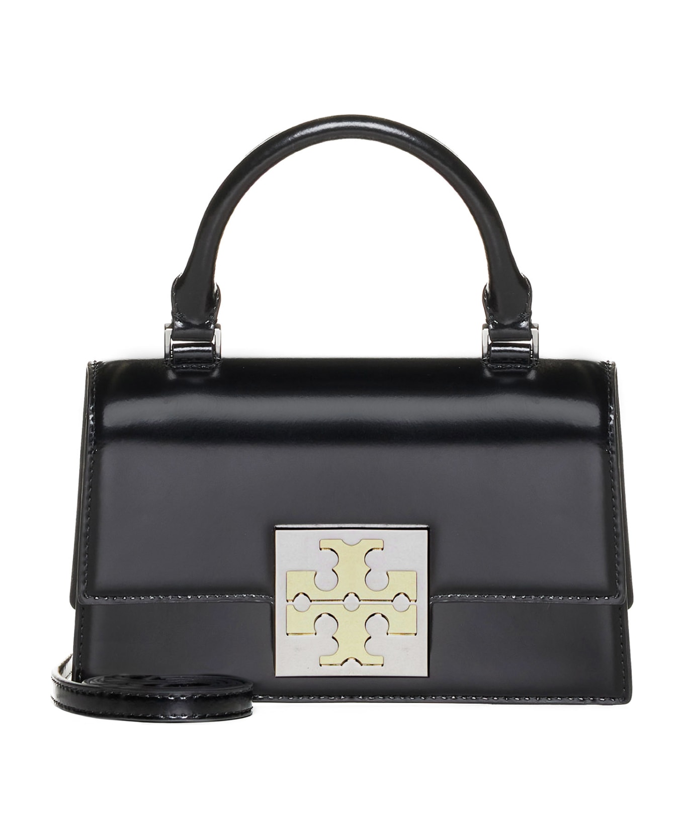 Tory Burch Leather Mini Handbag - Black