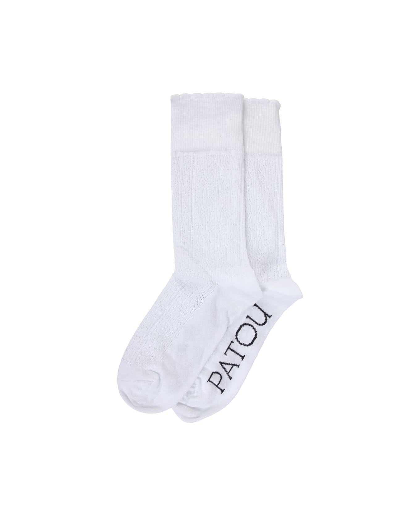 Patou Perforated Socks - WHITE