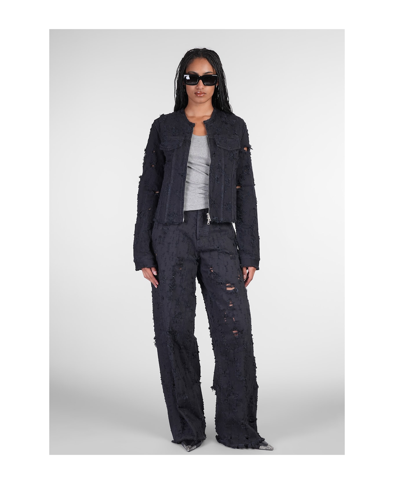 Haikure Jena Denim Jackets In Petroleum Cotton - petroleum