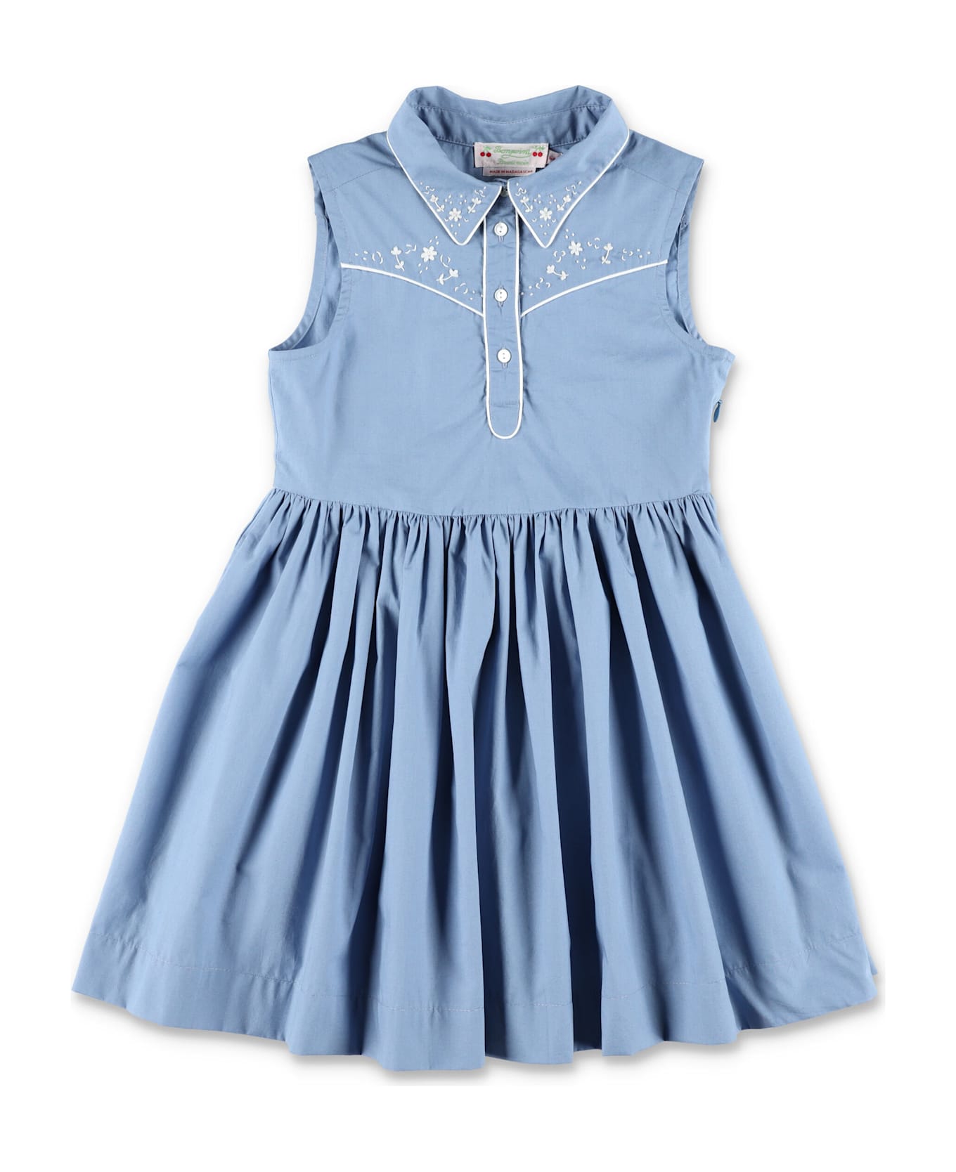 Bonpoint Kid - Ermance Embroidered Dress - BLUE