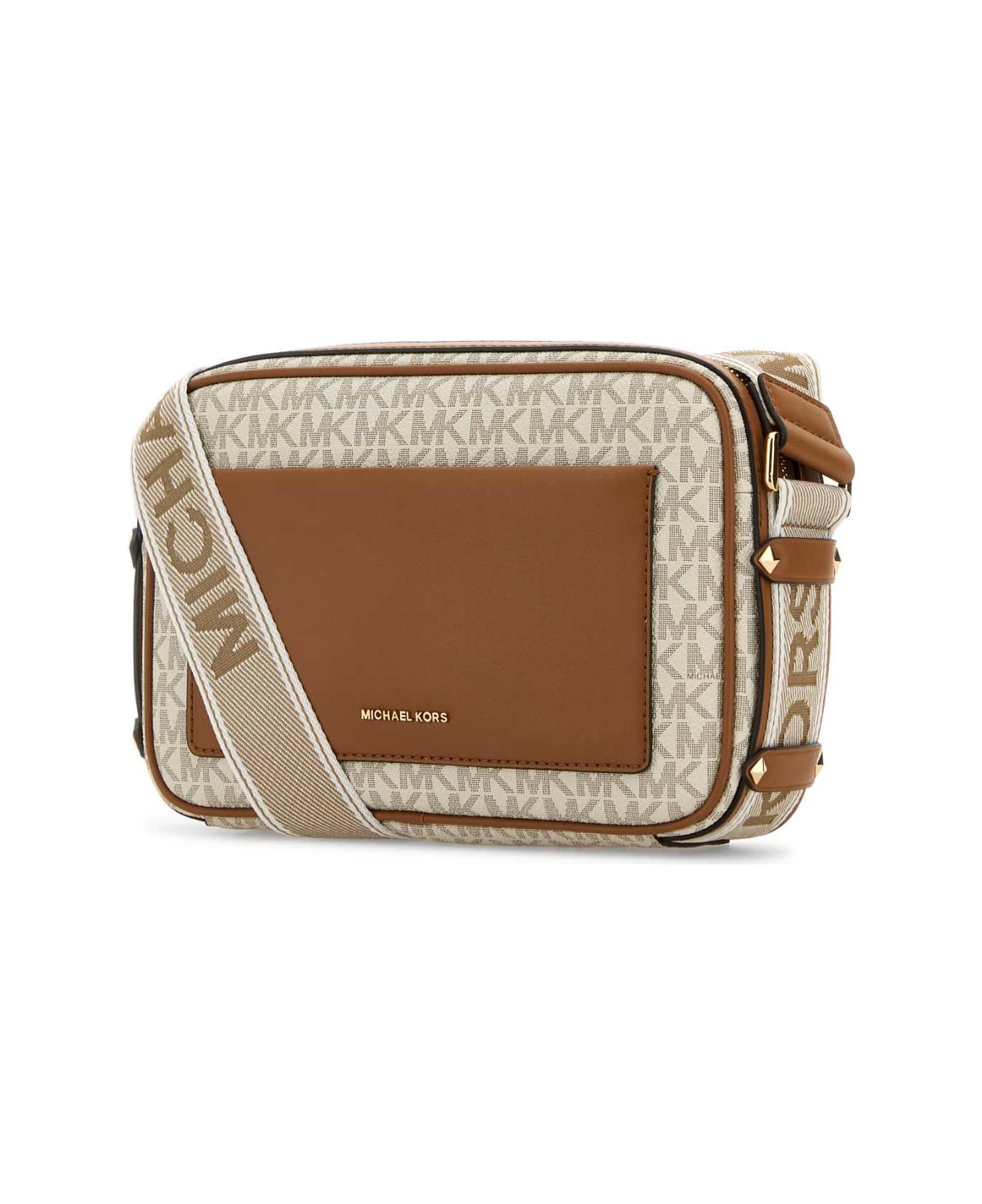 Michael Kors Printed Canvas Crossbody Bag - VANILLAACRN