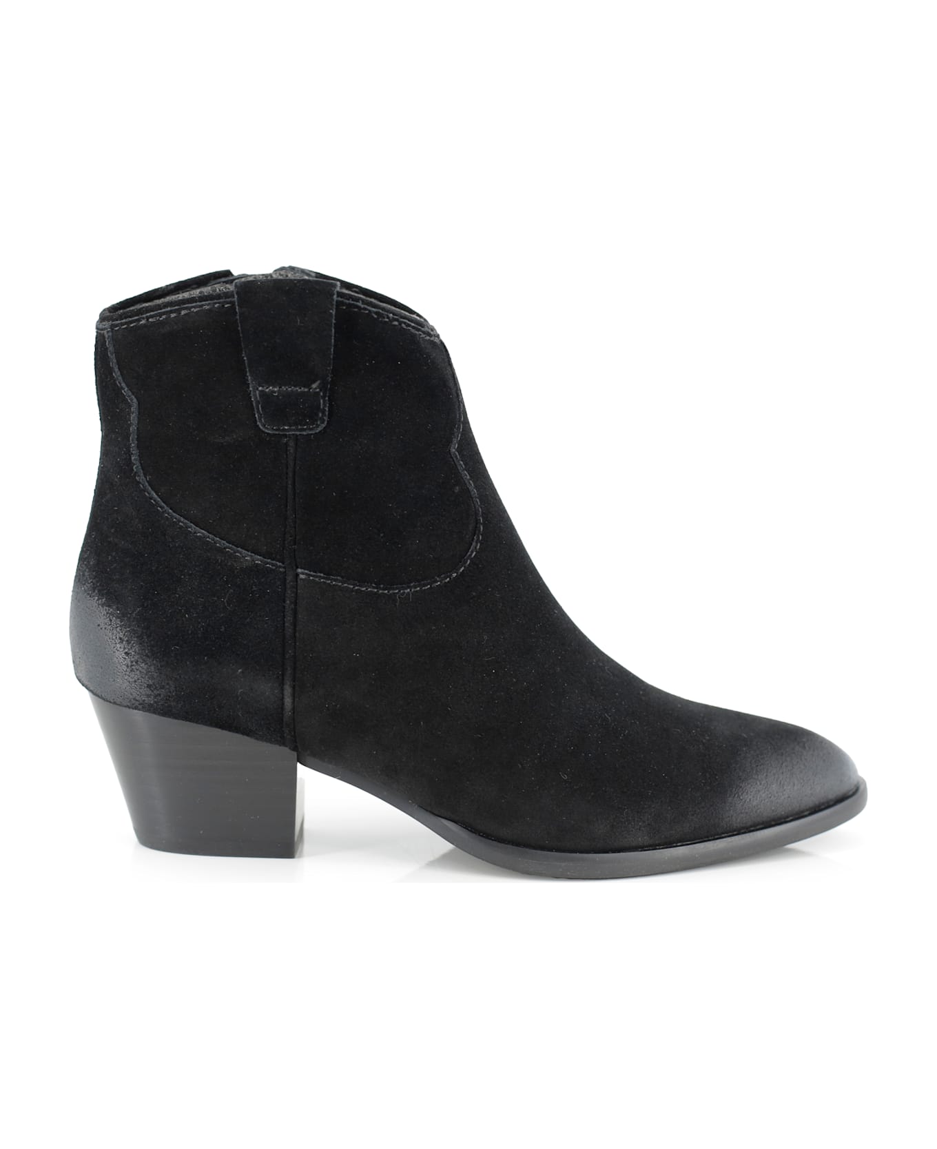 Ash Suede Fame Ankle Boots - Black
