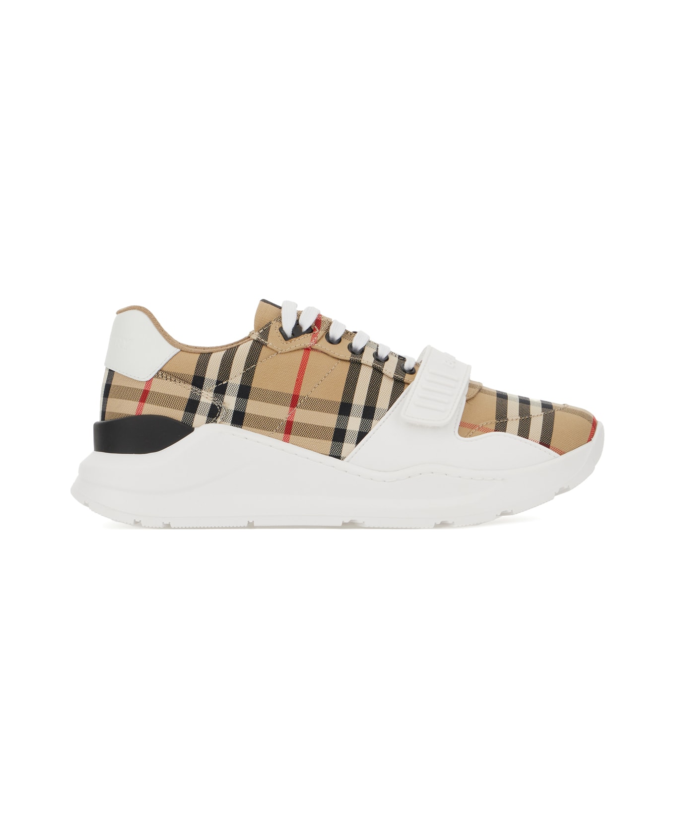 Burberry Multicolor Leather And Fabric Sneakers - A7028