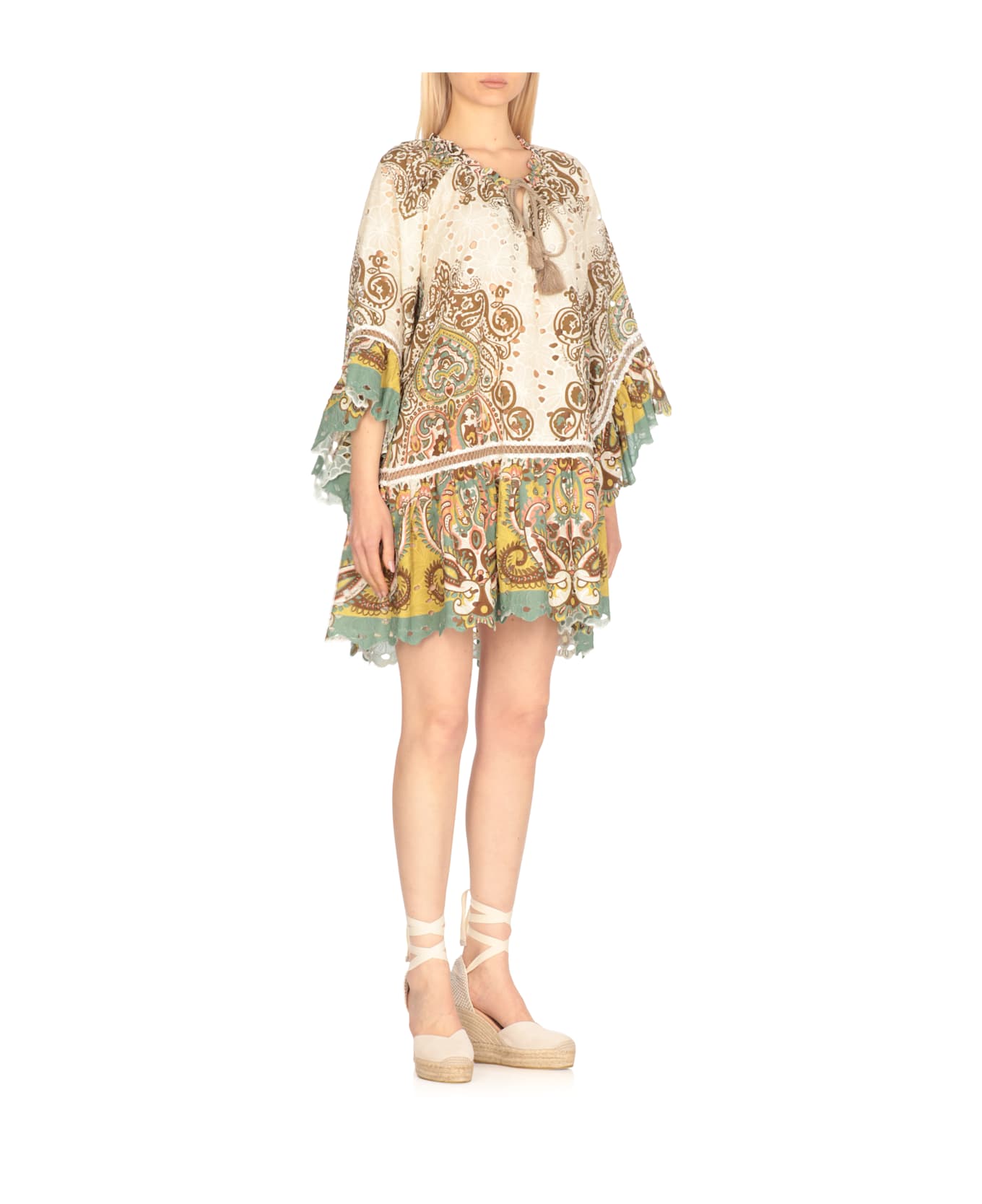 Miss Bikini Cotton Caftan - Ivory