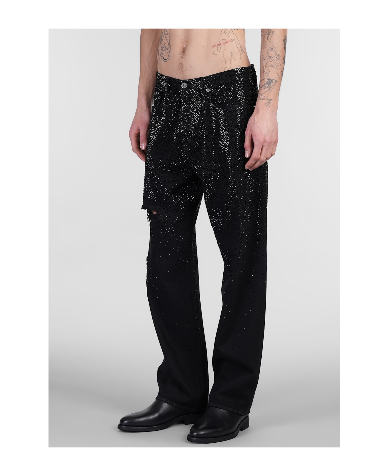 Golden Goose Loose Skate Jeans In Black Denim - black