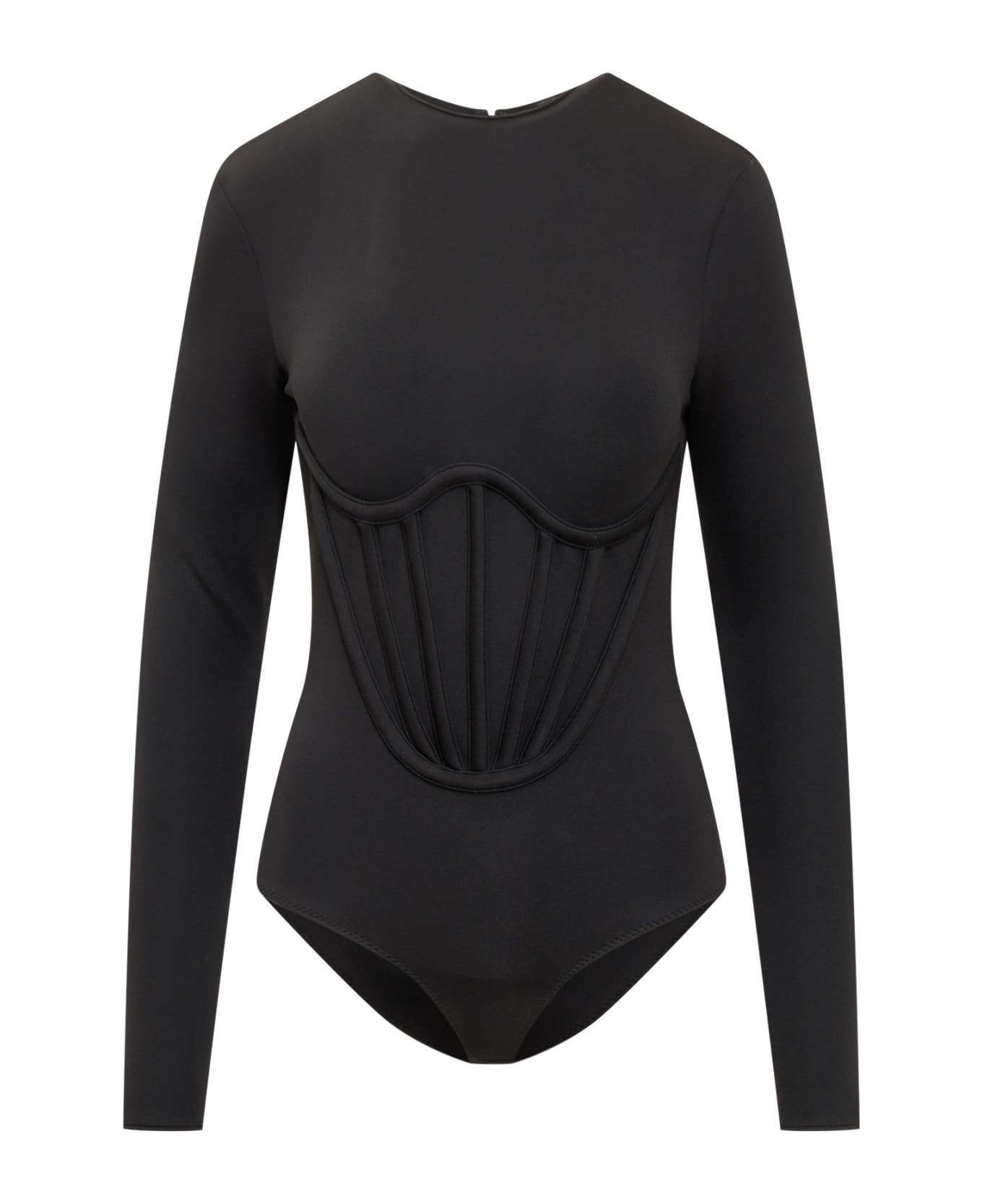 Versace Bodysuit With Zip - NERO