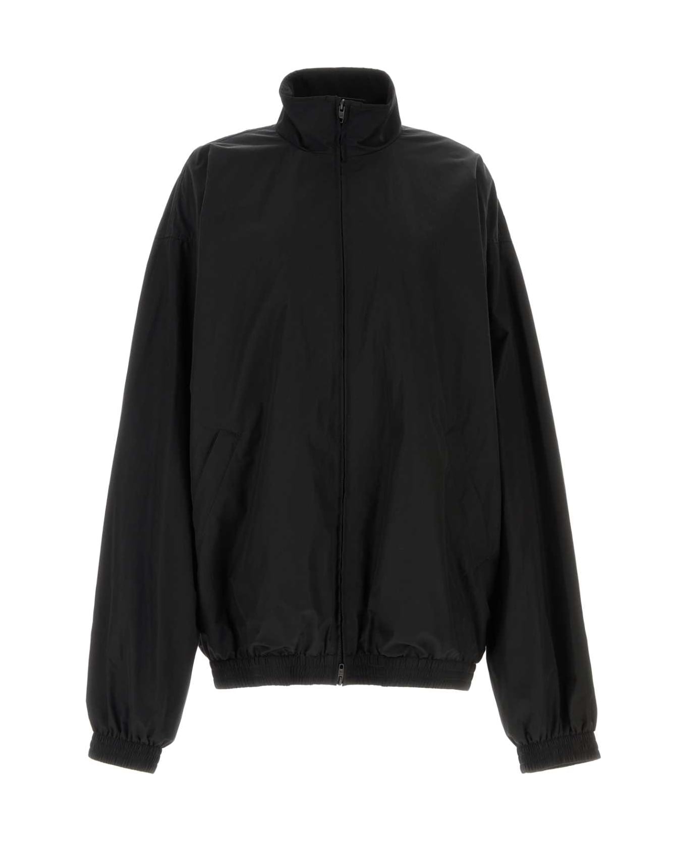 Balenciaga Black Cotton Blend Jacket - Black