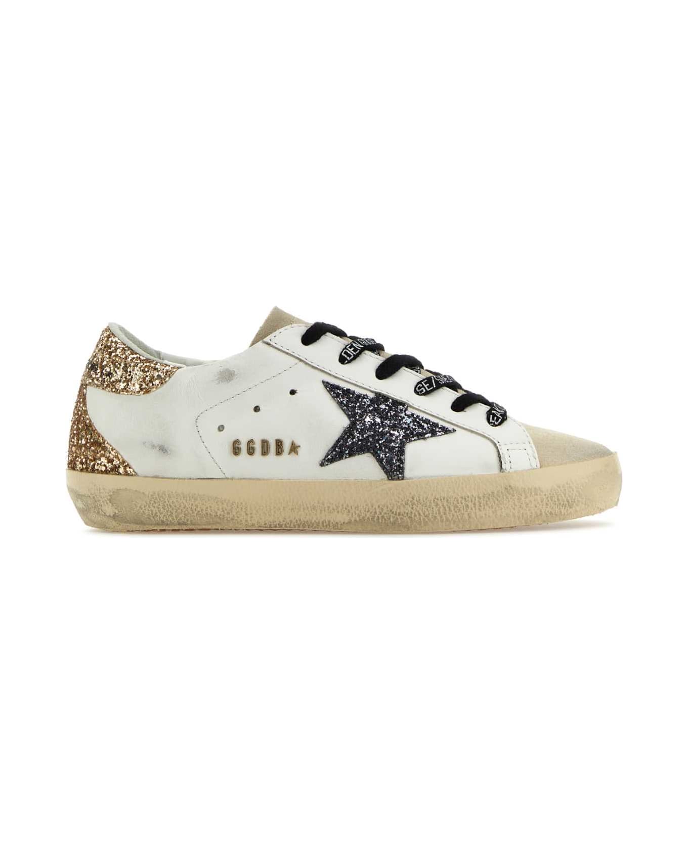 Golden Goose Multicolor Leather Superstar Sneakers - OPTICWHITESEEDPEARLBLACKGOLD