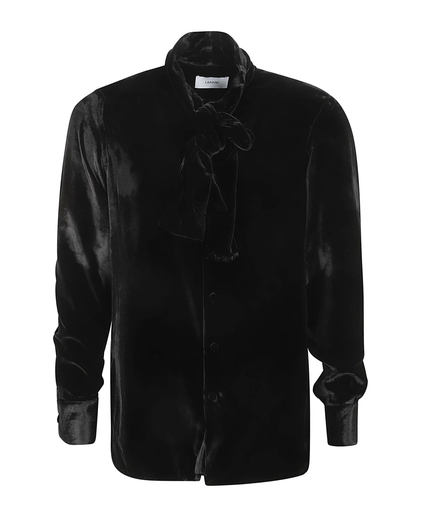Lardini Scarfed Shirt - Black