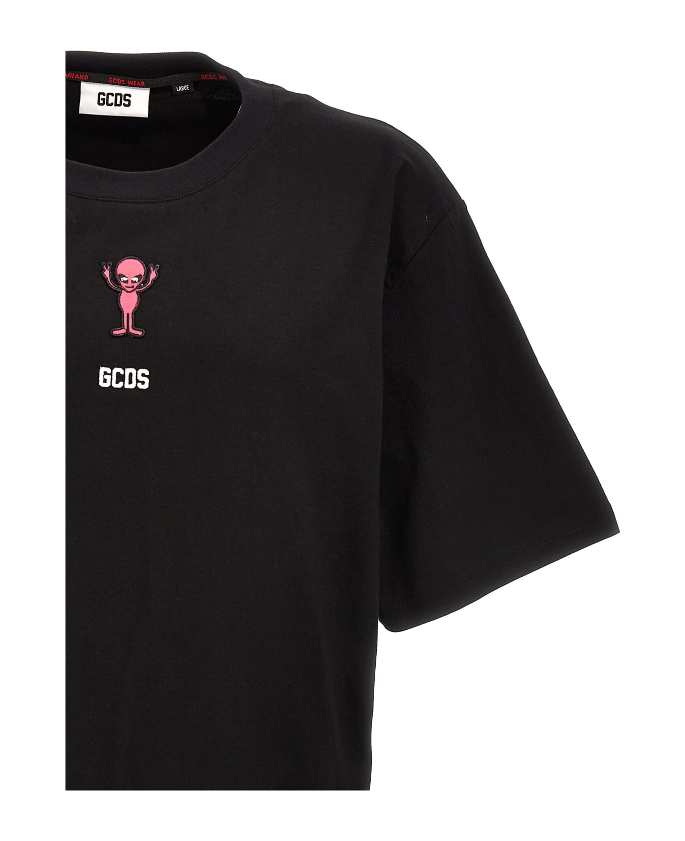 GCDS Embroidery T-shirt - Black シャツ