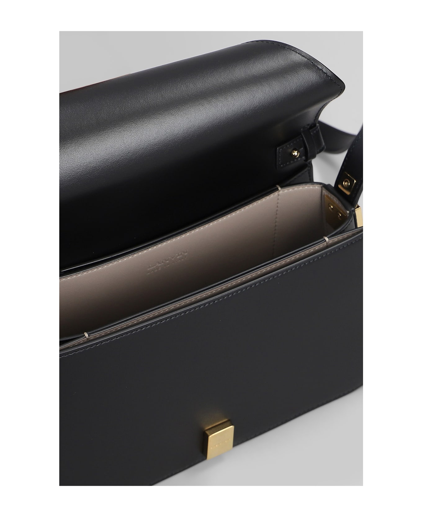 Lanvin Concerto Shoulder Bag In Black Leather - black