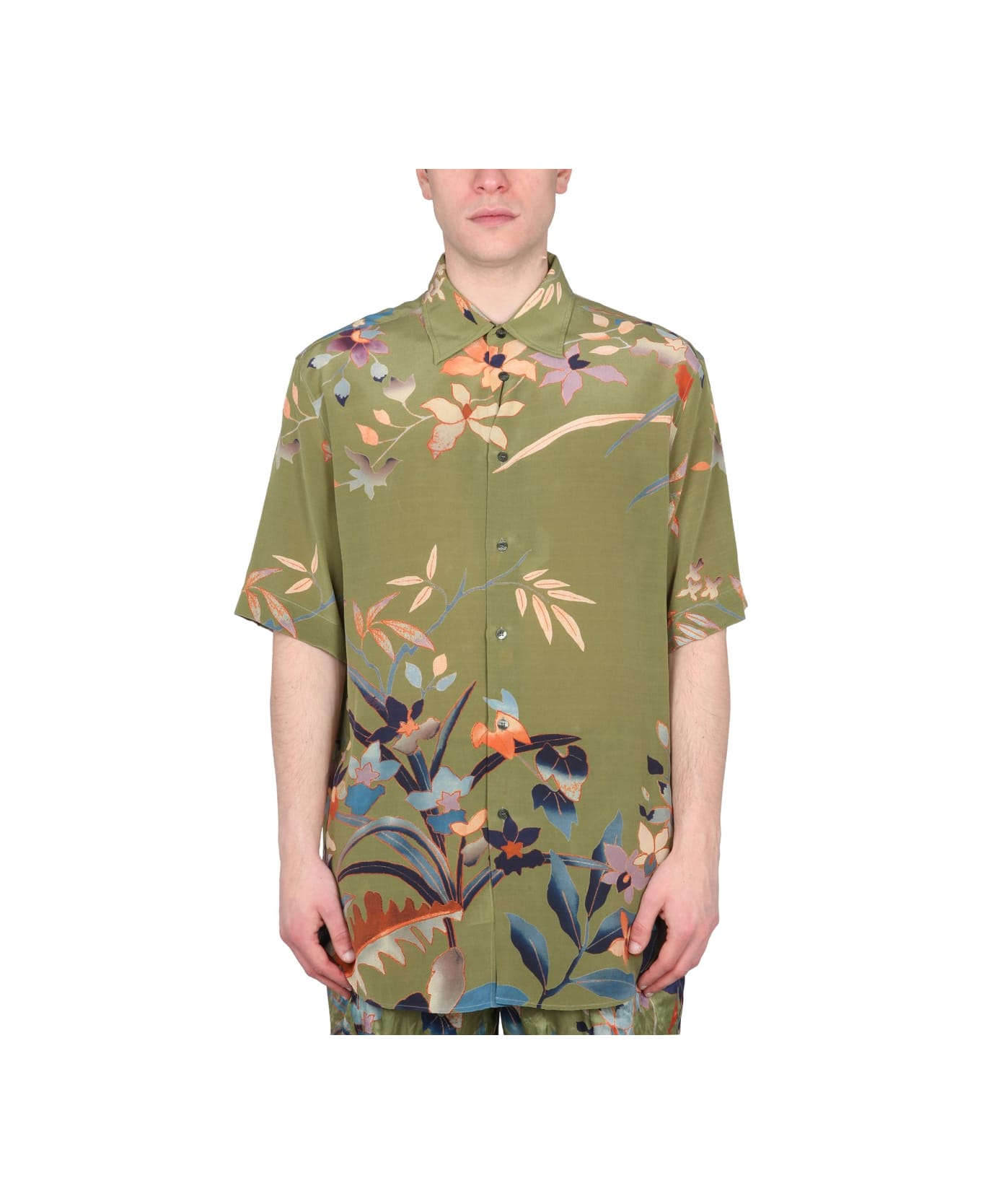 Etro Flower Print Shirt - GREEN