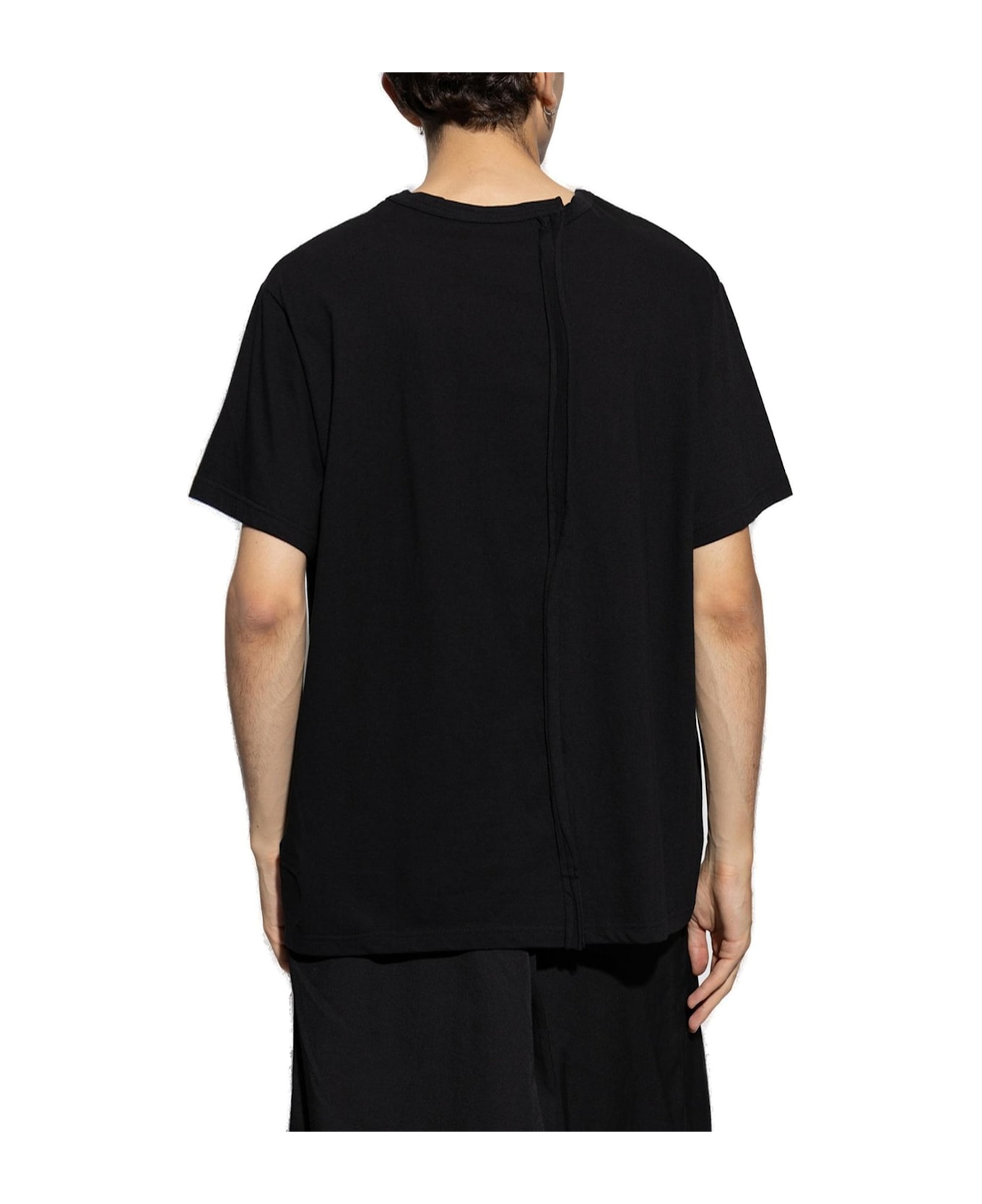 Yohji Yamamoto Asymmetric T-shirt - BLACK