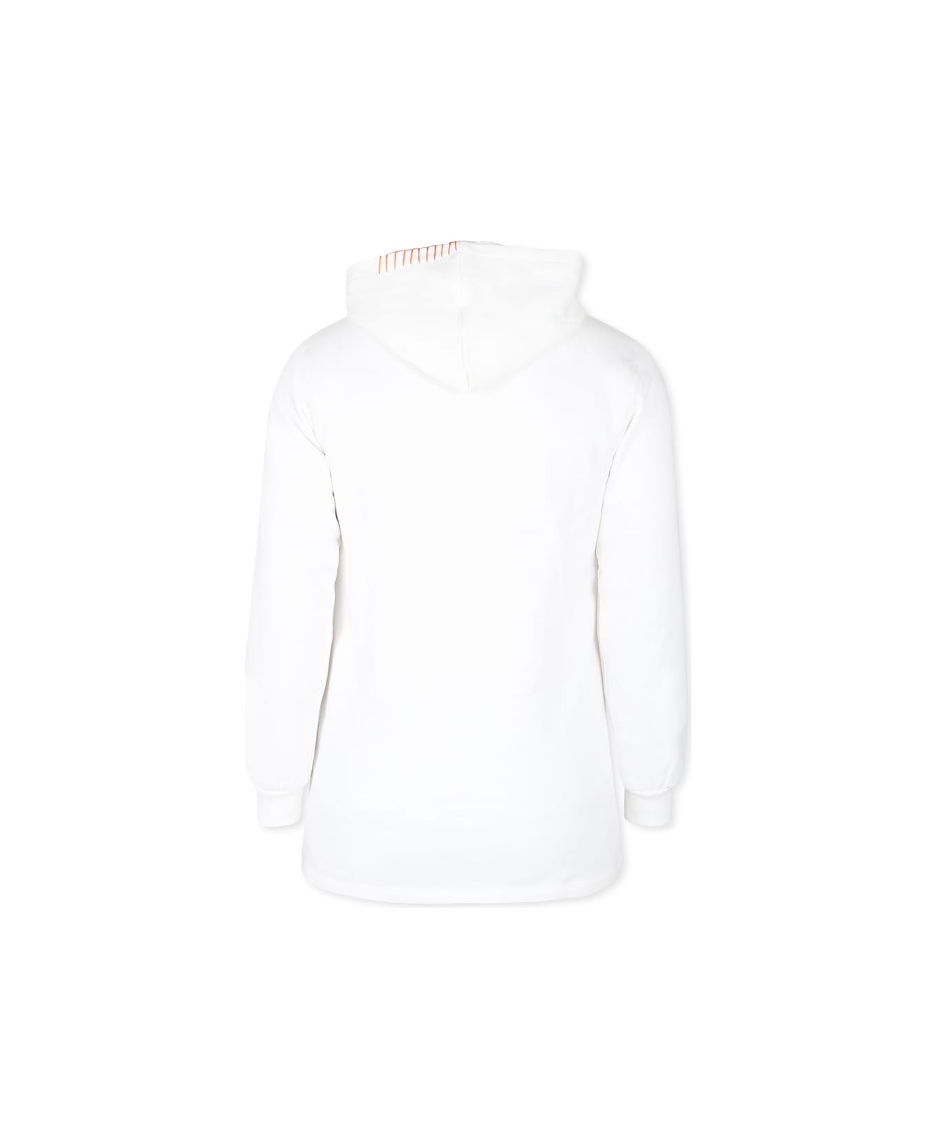 Diadora Ivory Dress For Girl With Logo - Ivory