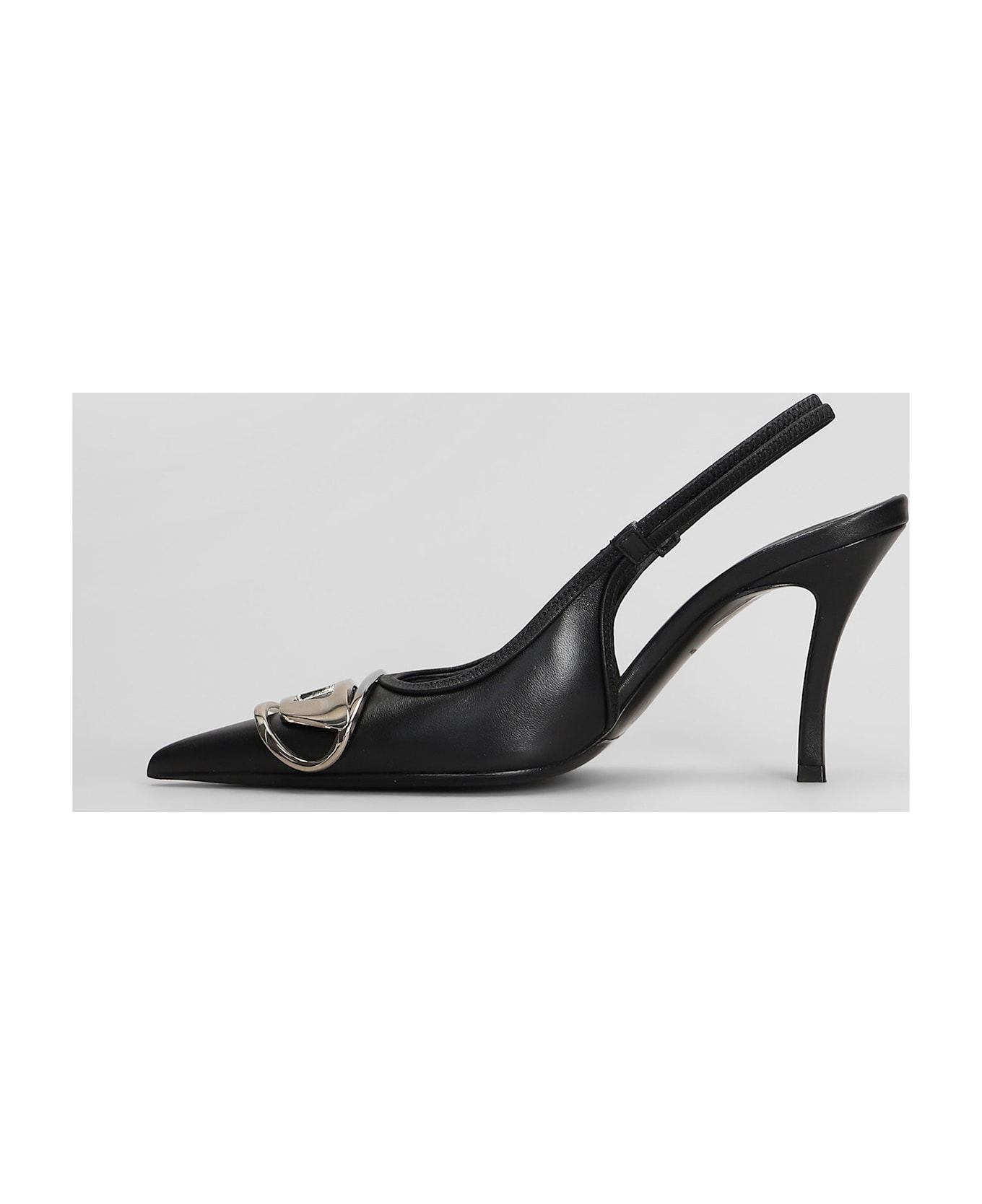 Diesel D Venus Pumps In Black Leather - black