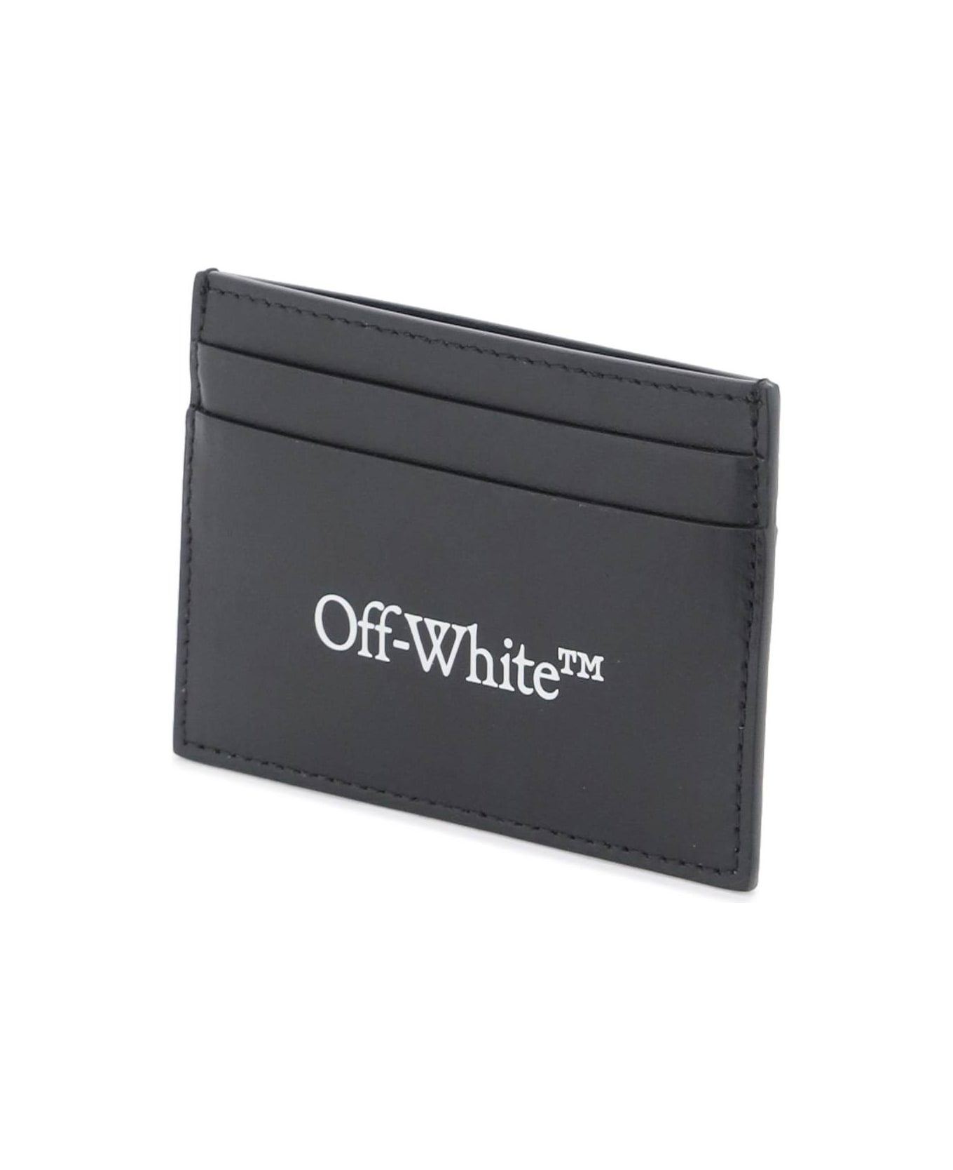Off-White Bookish Logo Card Holder - BLACK WHITE (Black)