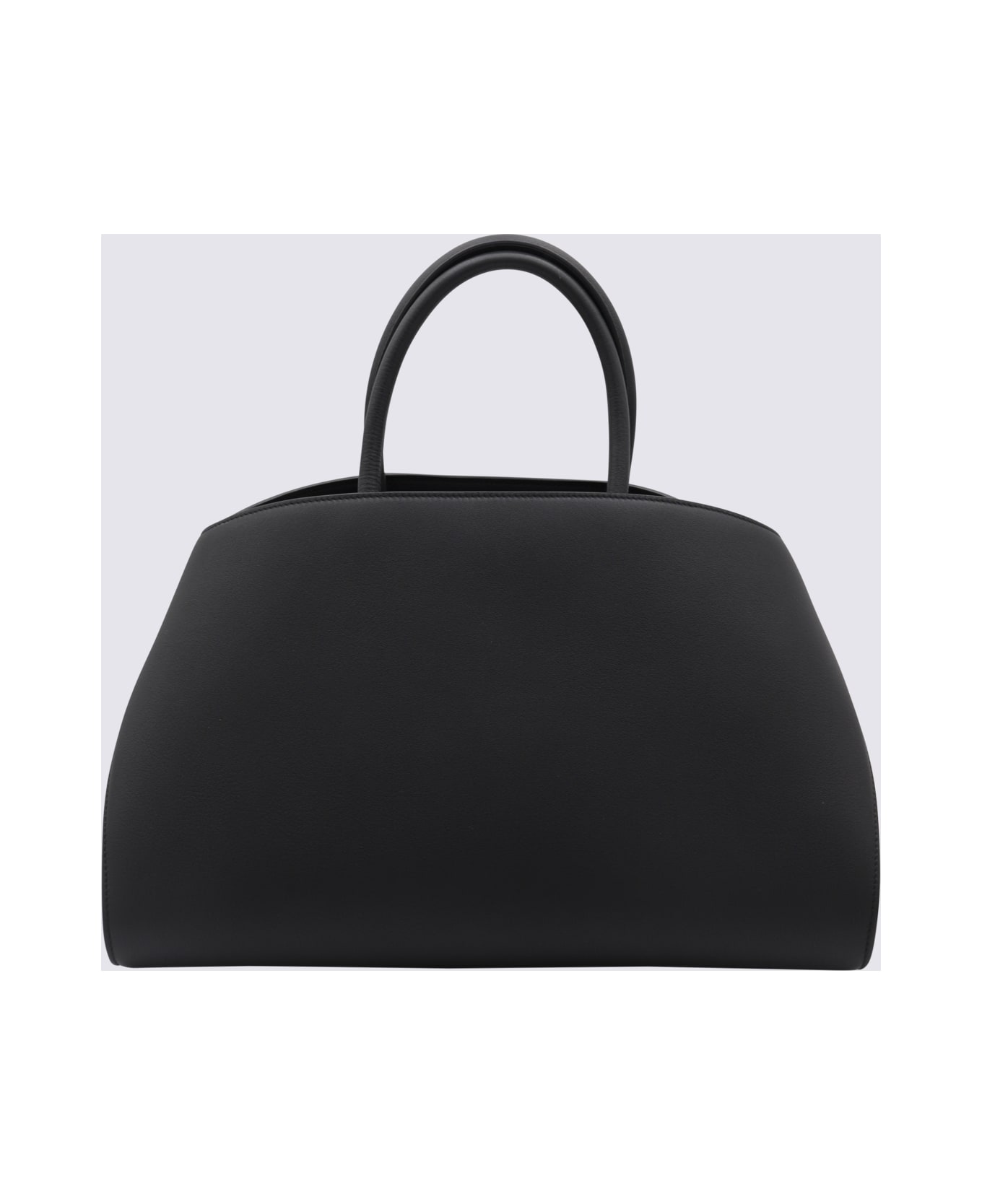 Ferragamo Black Leather Hug L Top Handle Bag - Black